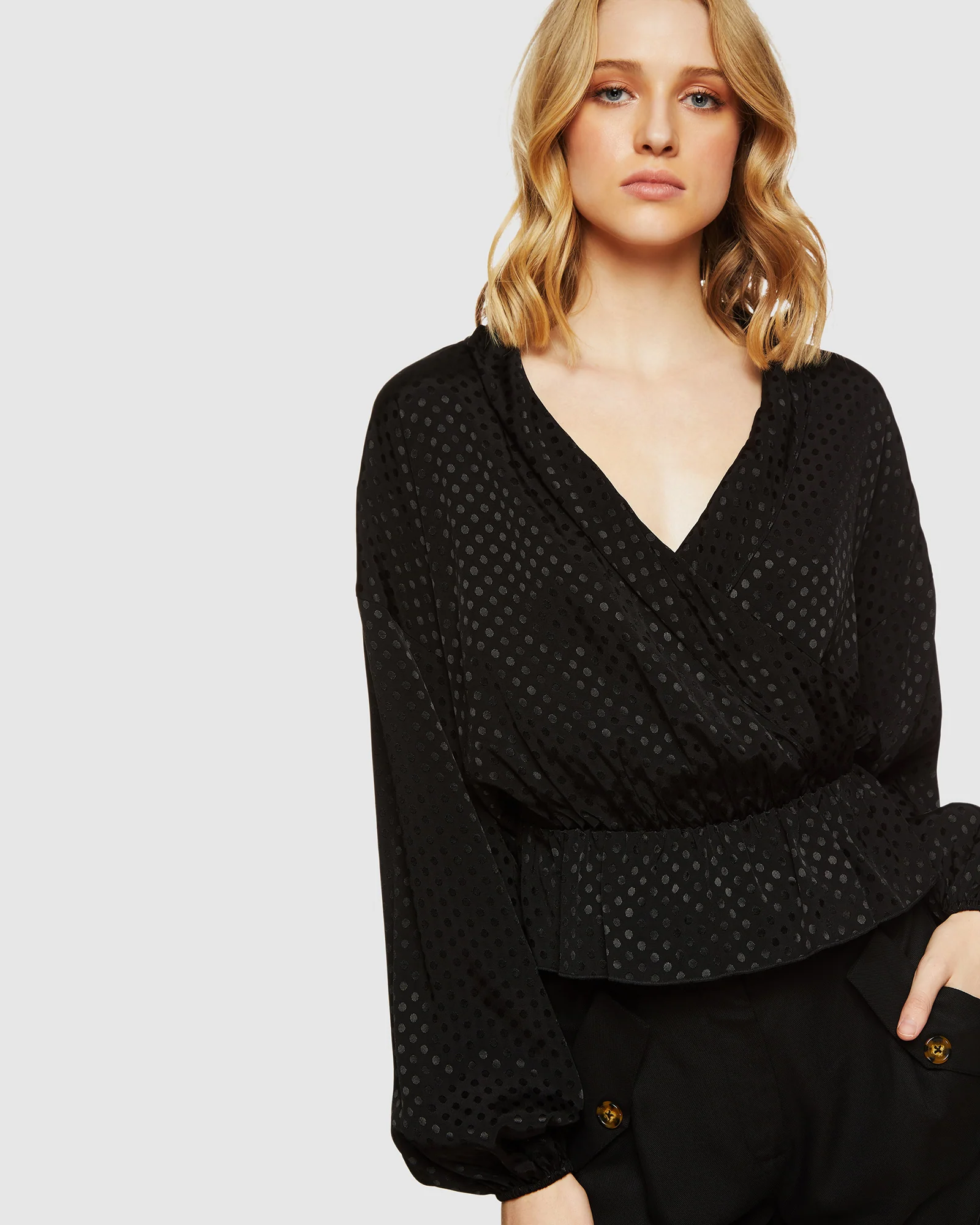 Lana Spot Wrap Front Top - Image 4