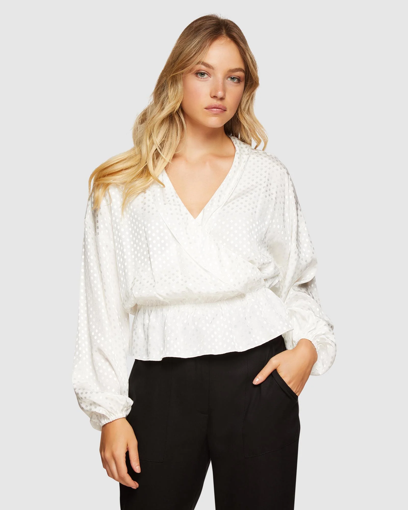 Lana Spot Wrap Front Top - Image 7