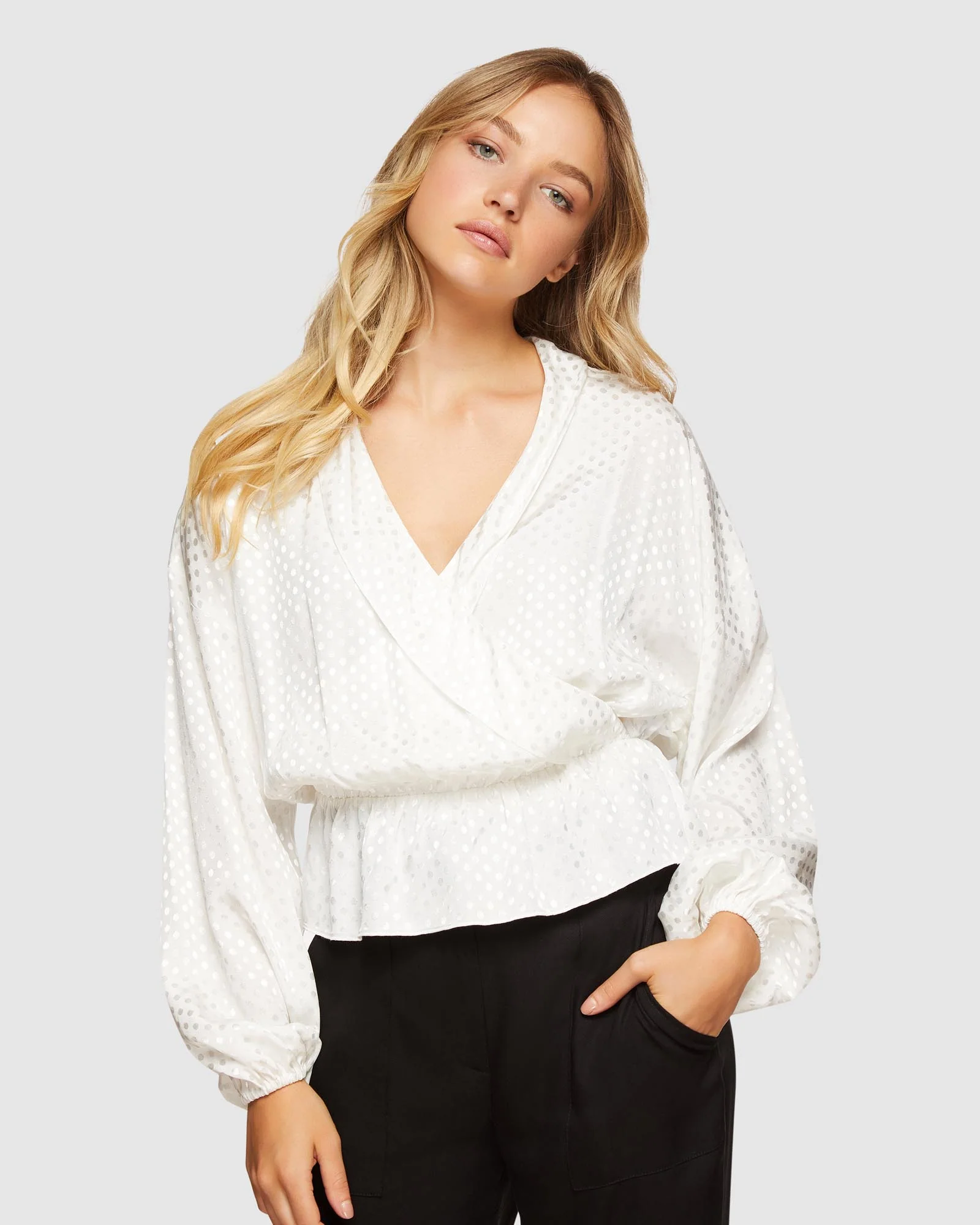 Lana Spot Wrap Front Top - Image 8