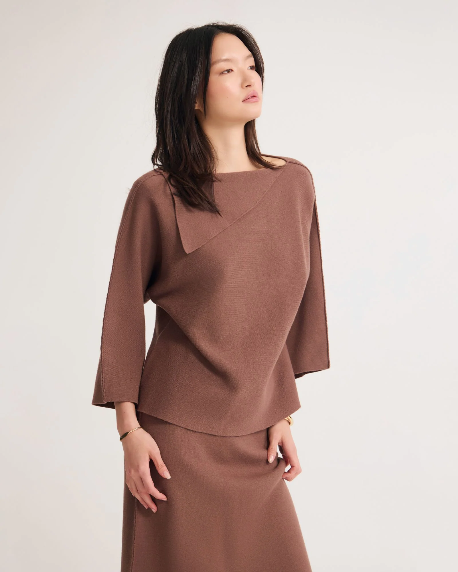 Laura Knitted Folded Collar Top - Image 9