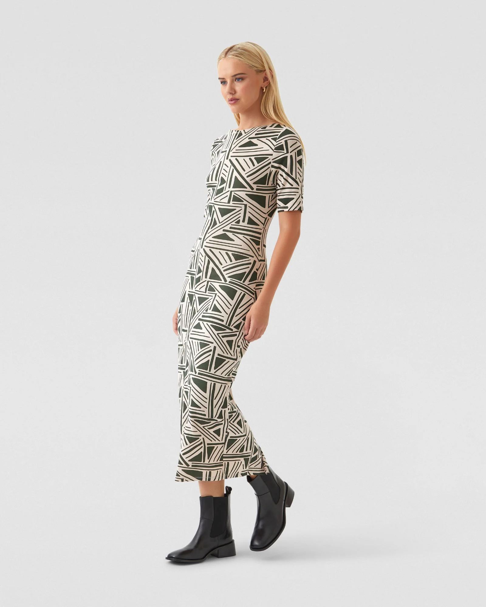 Leonie Printed Jersey Dress - Image 2