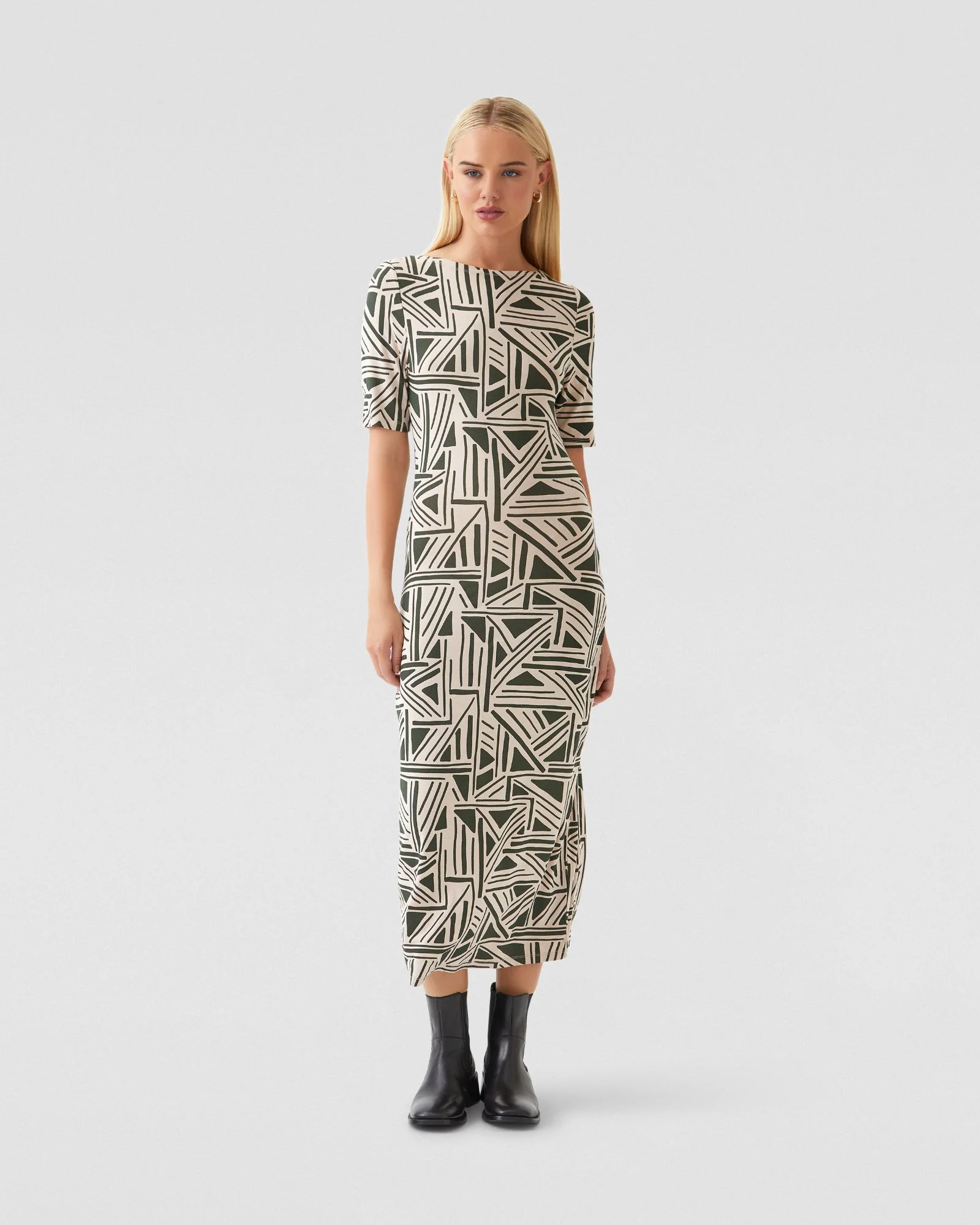Leonie Printed Jersey Dress - Image 5