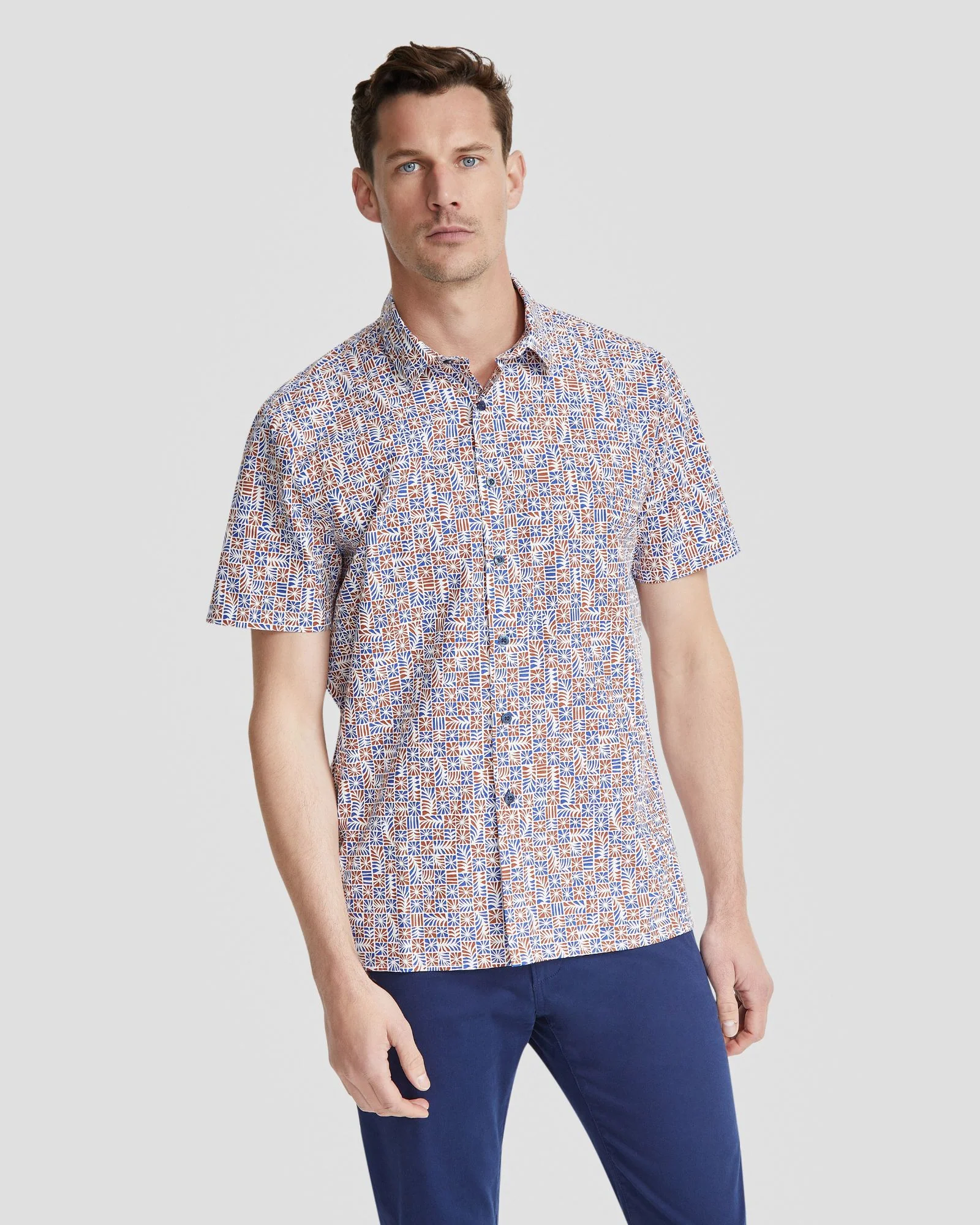 Leyton Geo Print Short Sleeve Shirt - Image 5