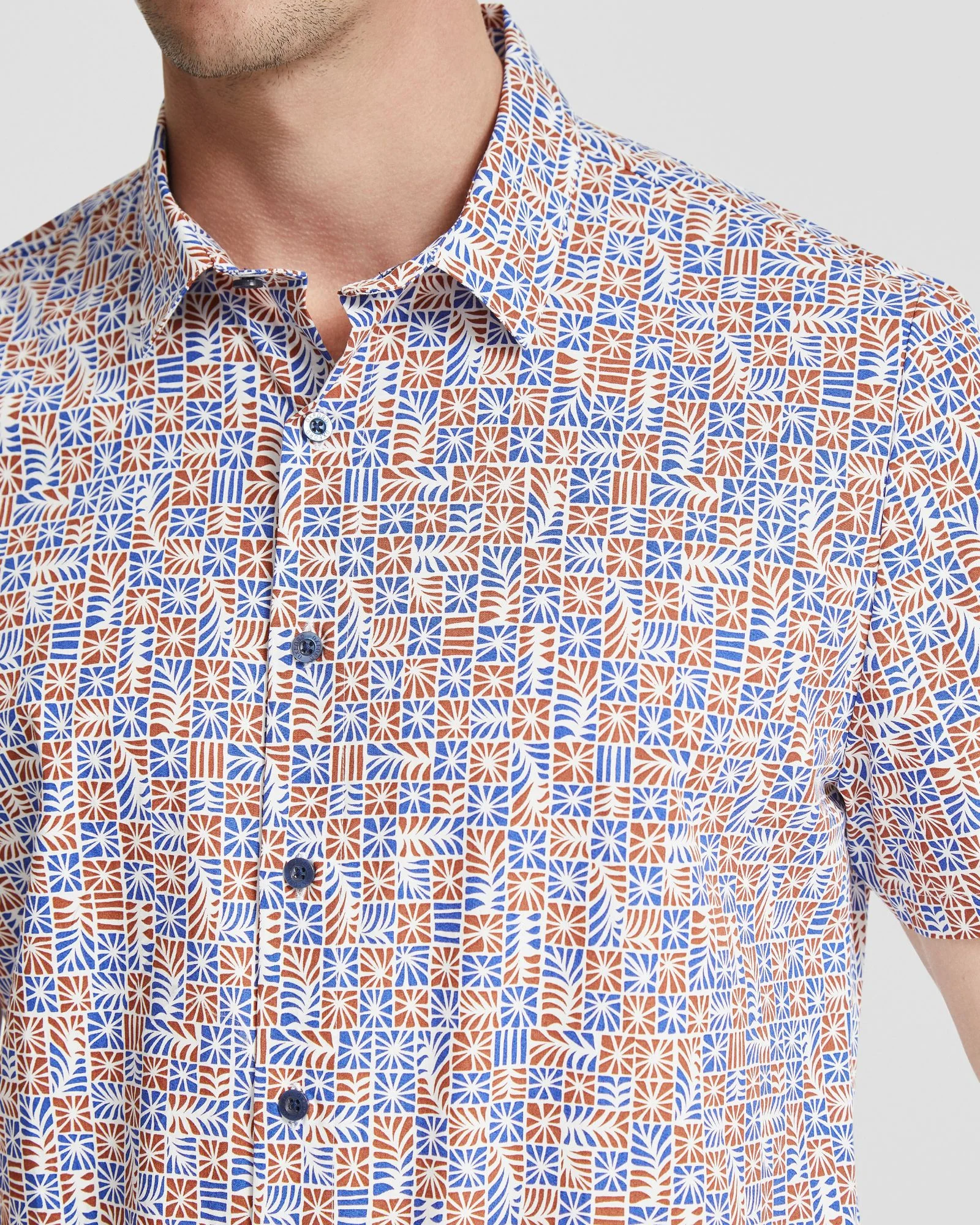 Leyton Geo Print Short Sleeve Shirt - Image 6