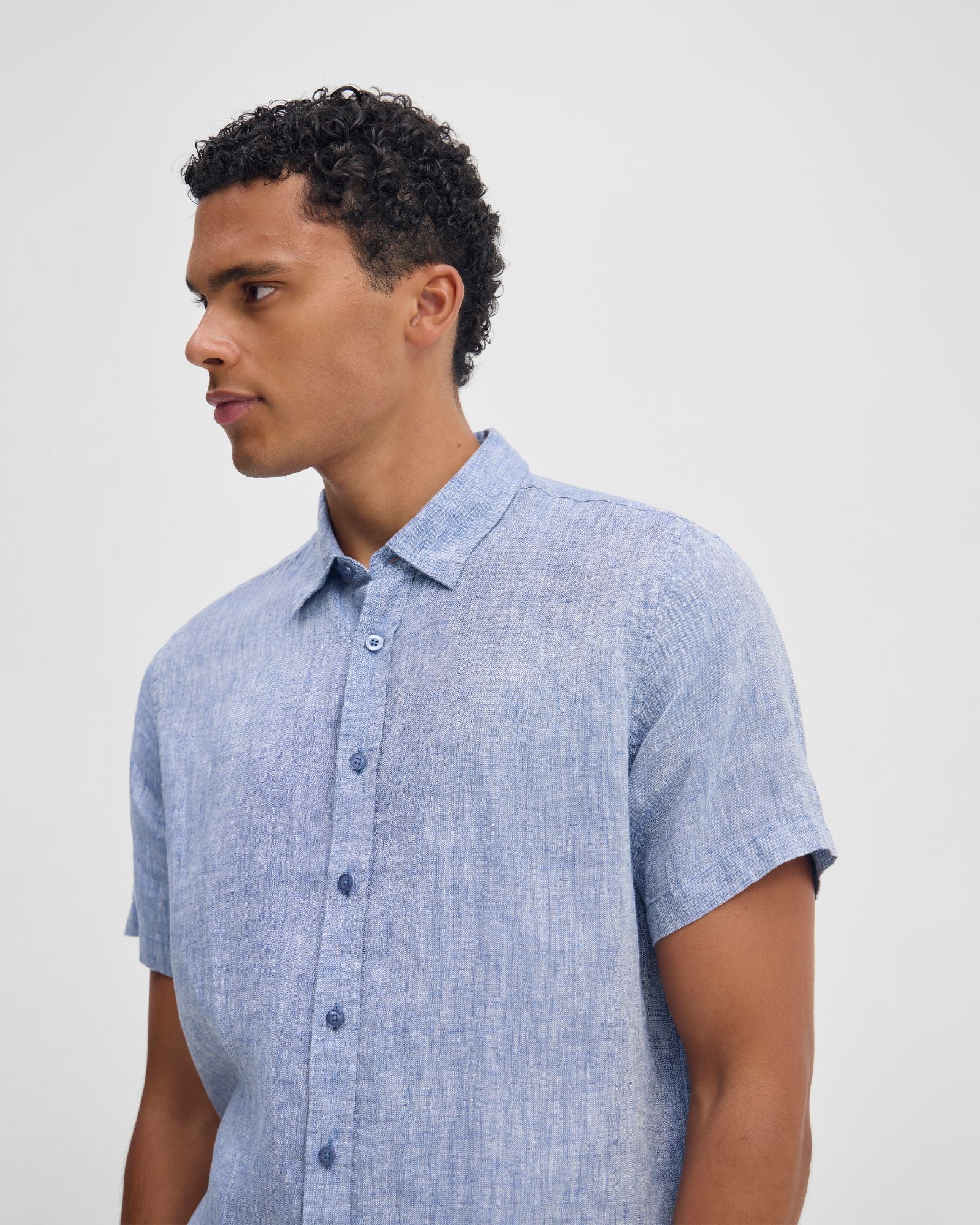 Leyton French Linen Short Sleeve Shirt - Image 5