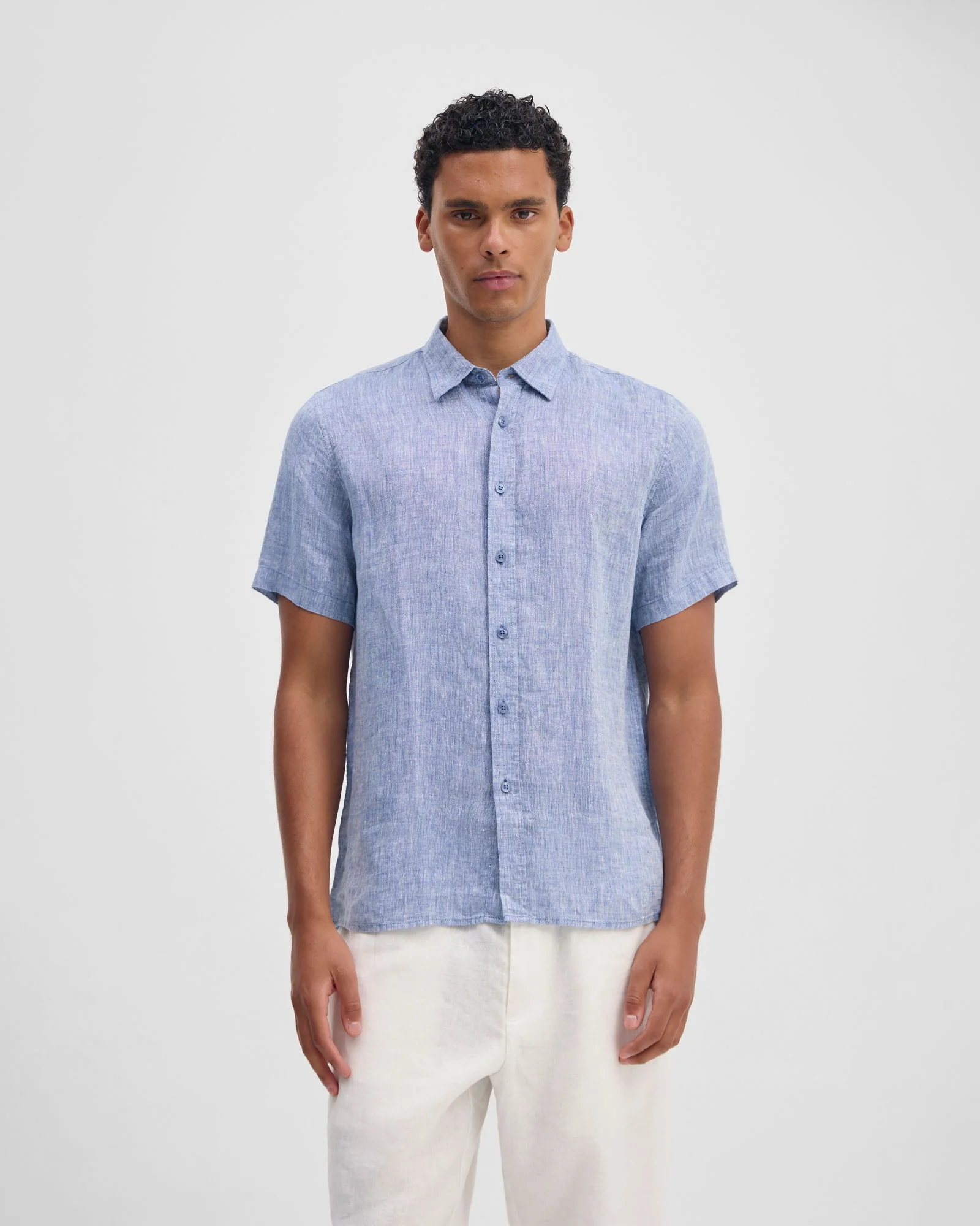 Leyton French Linen Short Sleeve Shirt - Image 6