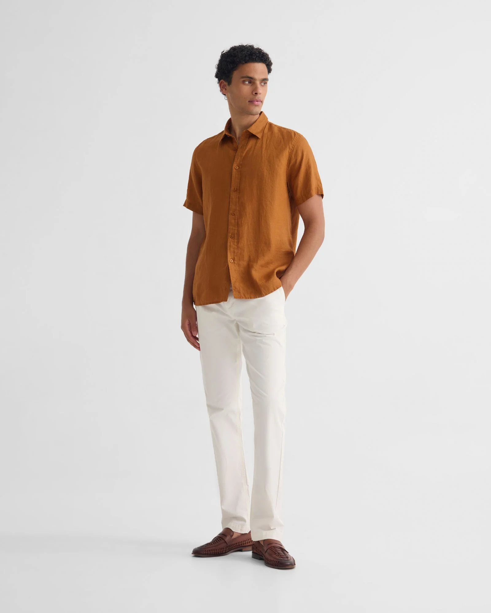Leyton French Linen Short Sleeve Shirt - Image 14