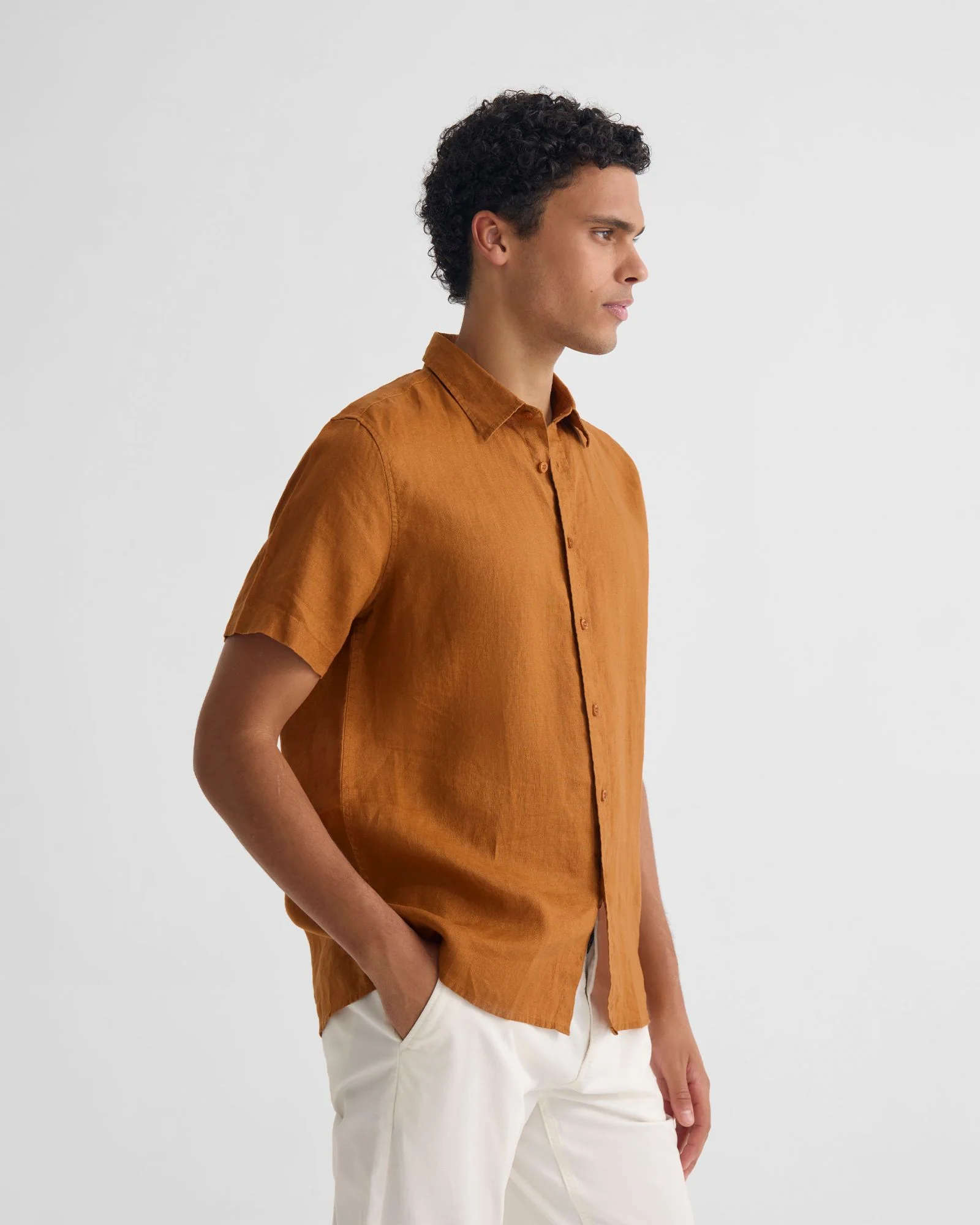 Leyton French Linen Short Sleeve Shirt - Image 15