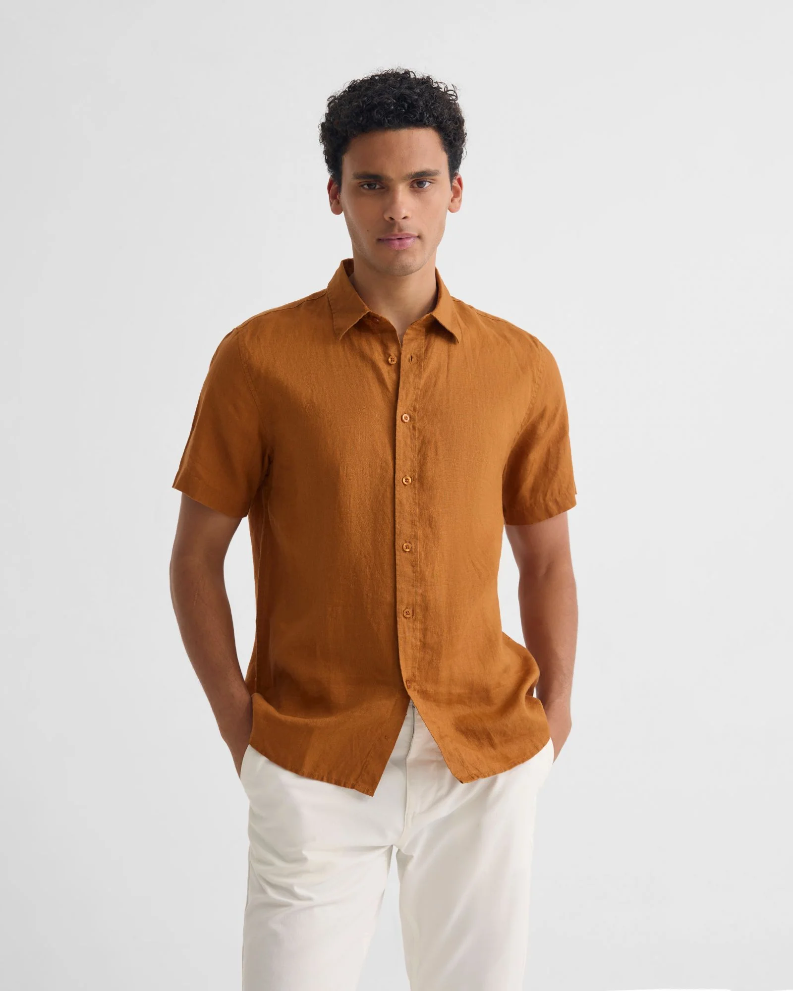 Leyton French Linen Short Sleeve Shirt - Image 18