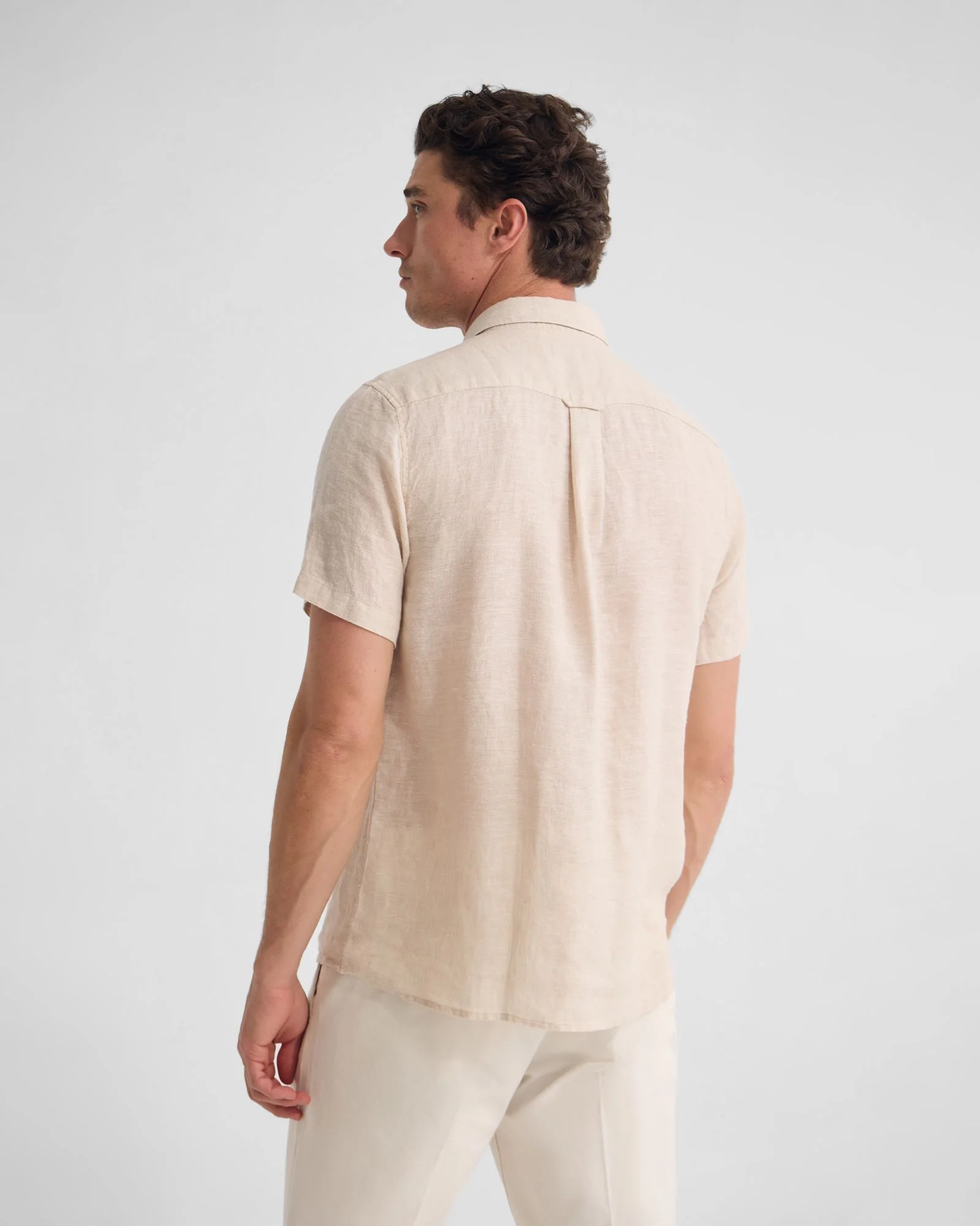 Leyton French Linen Short Sleeve Shirt - Image 3