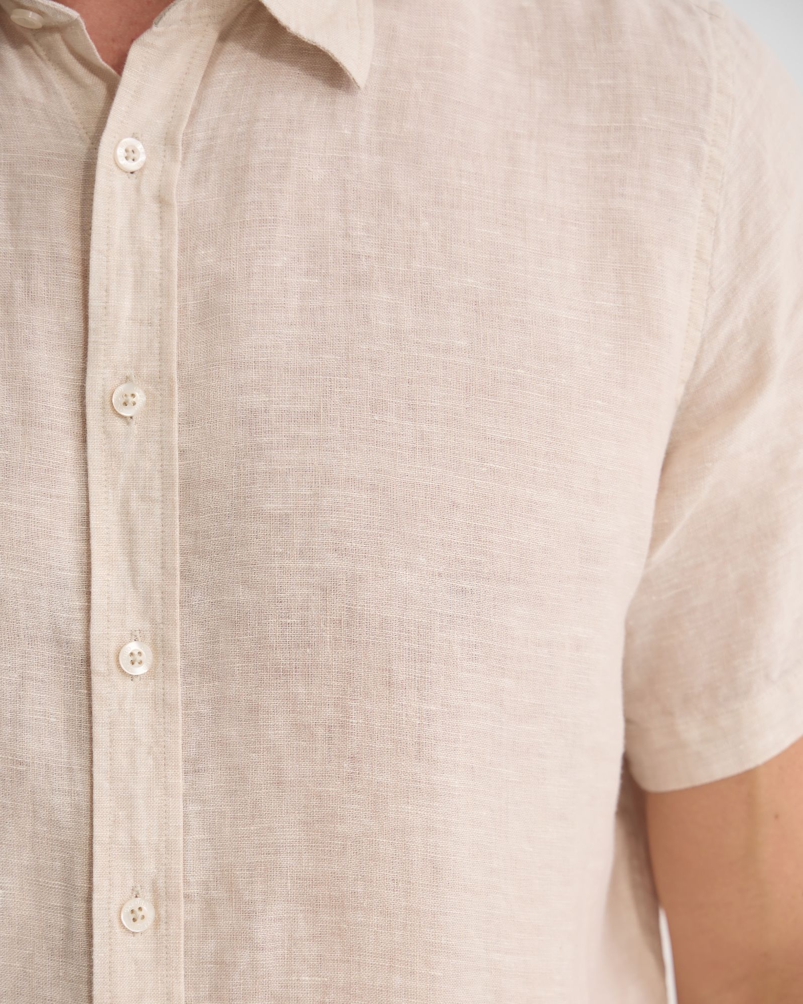 Leyton French Linen Short Sleeve Shirt - Image 6