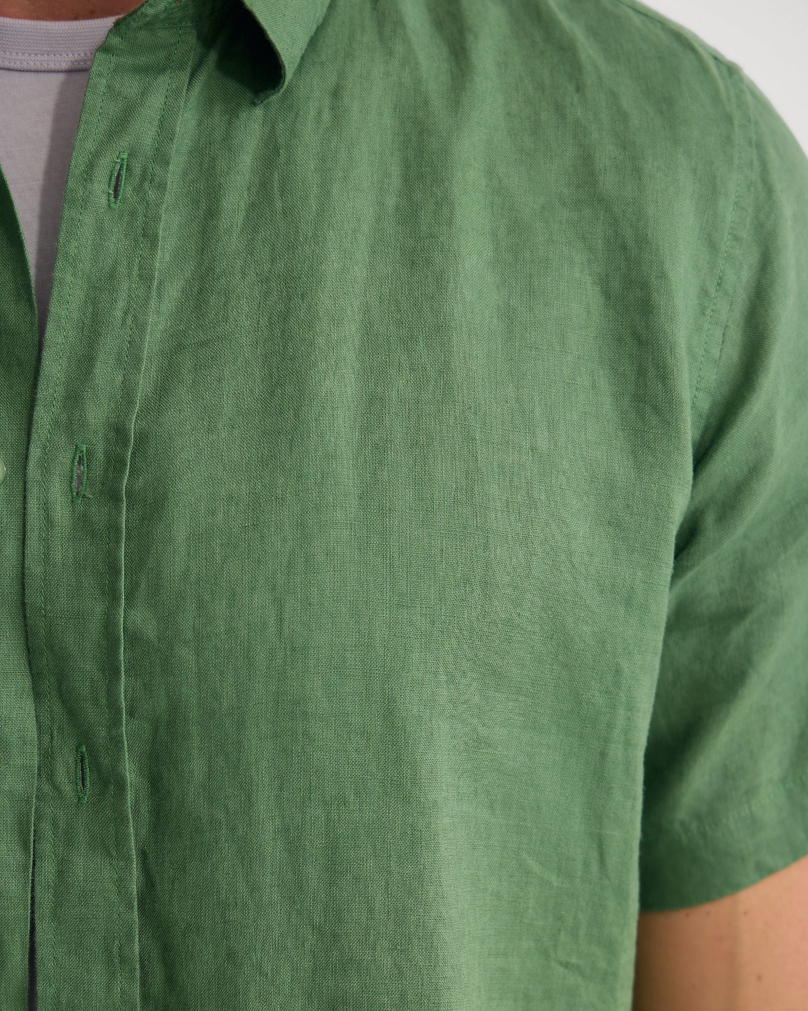 Leyton French Linen Short Sleeve Shirt - Image 14