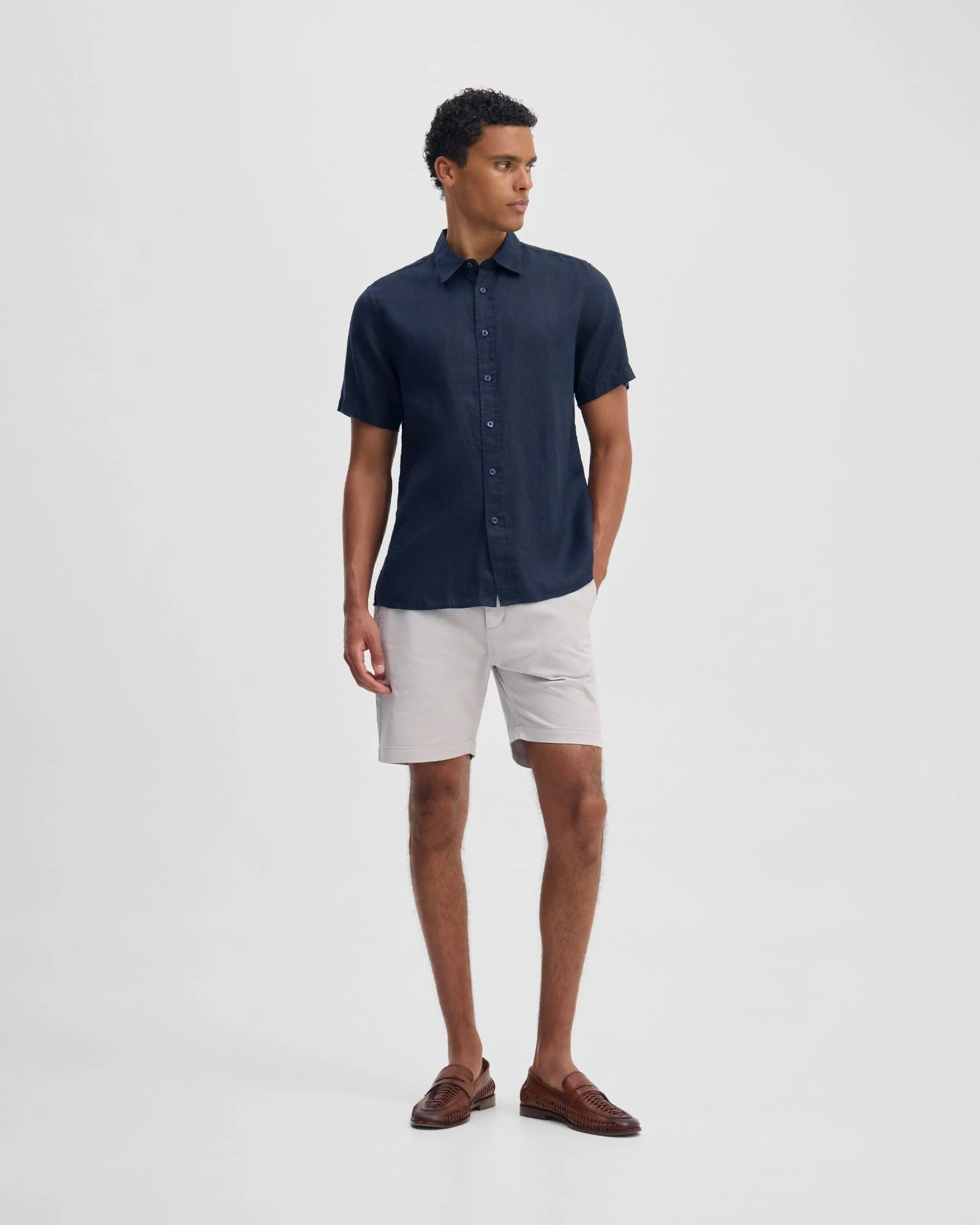 Leyton French Linen Short Sleeve Shirt - Image 2