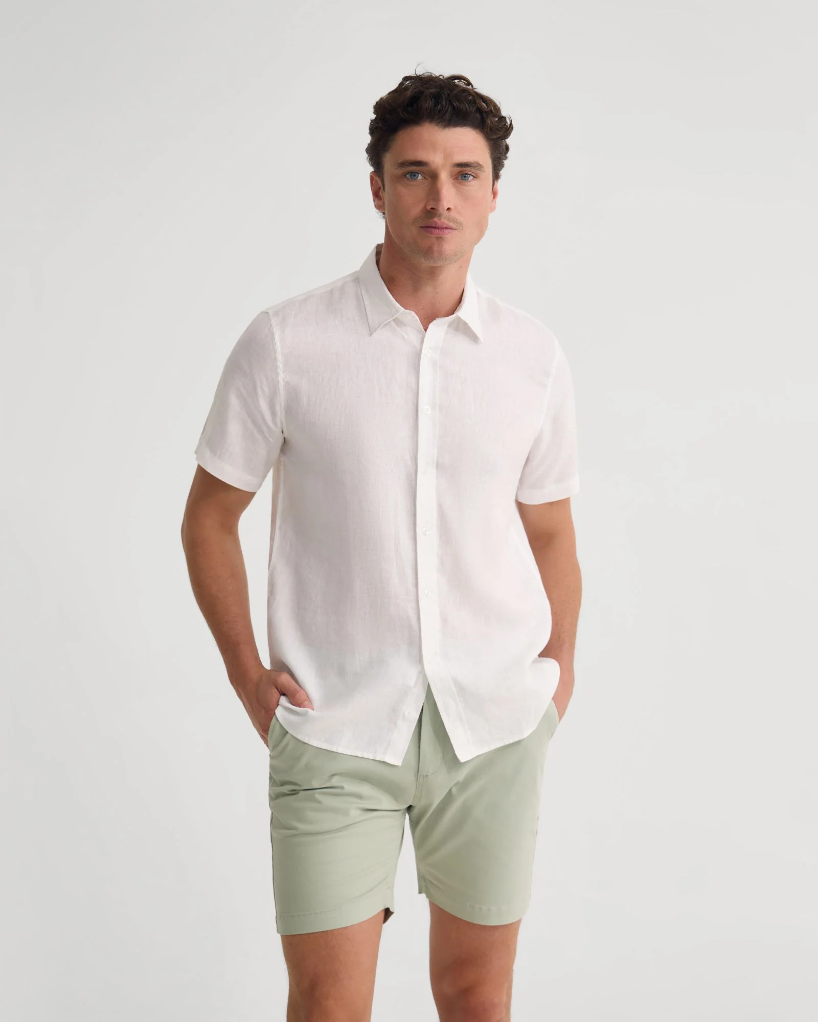 Leyton French Linen Short Sleeve Shirt - Image 20