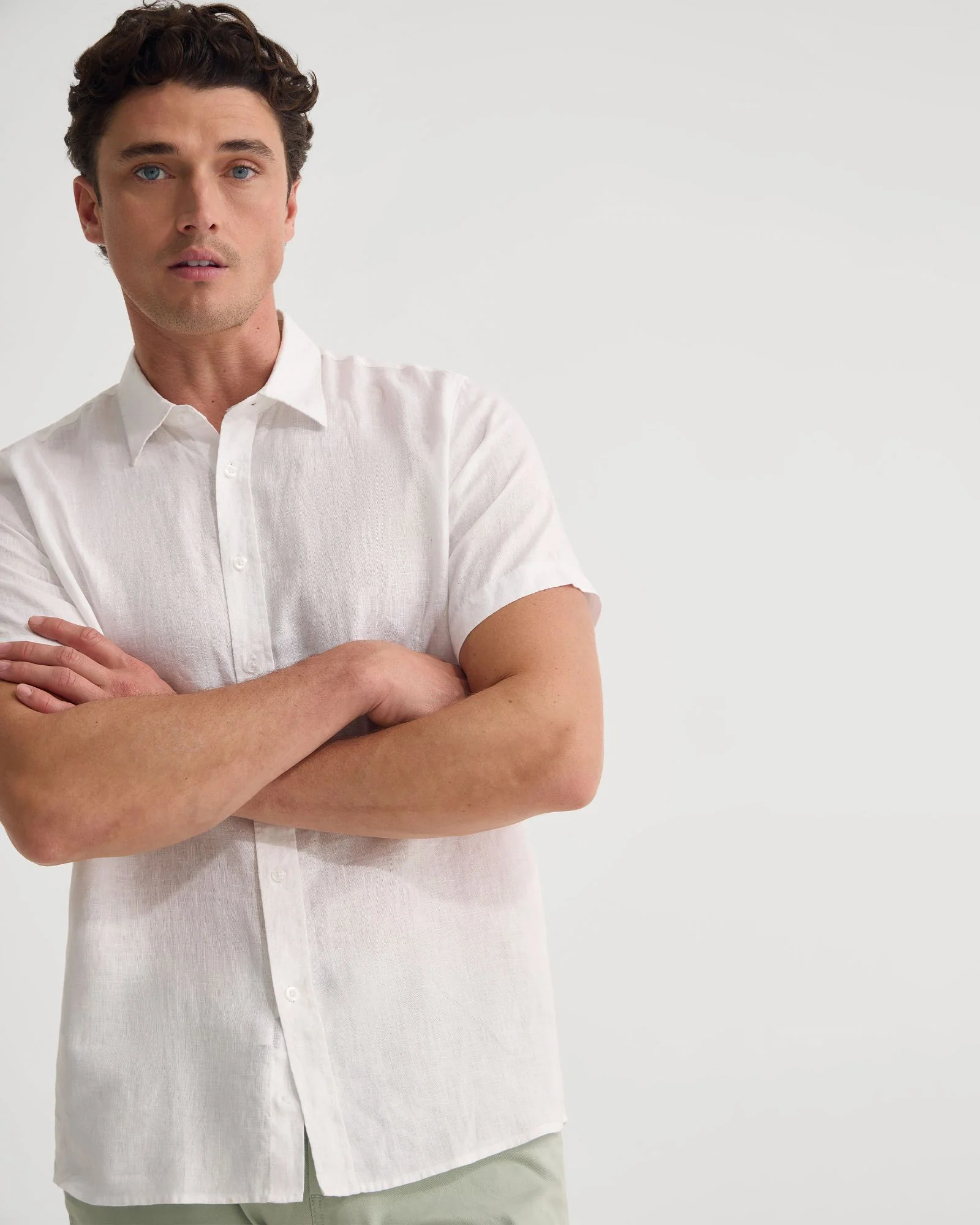 Leyton French Linen Short Sleeve Shirt - Image 22