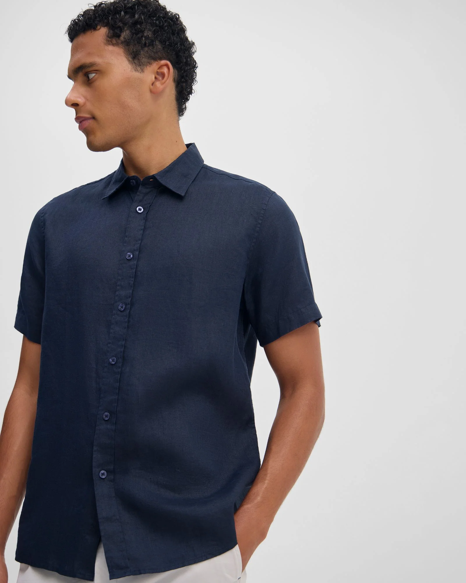 Leyton French Linen Short Sleeve Shirt - Image 5