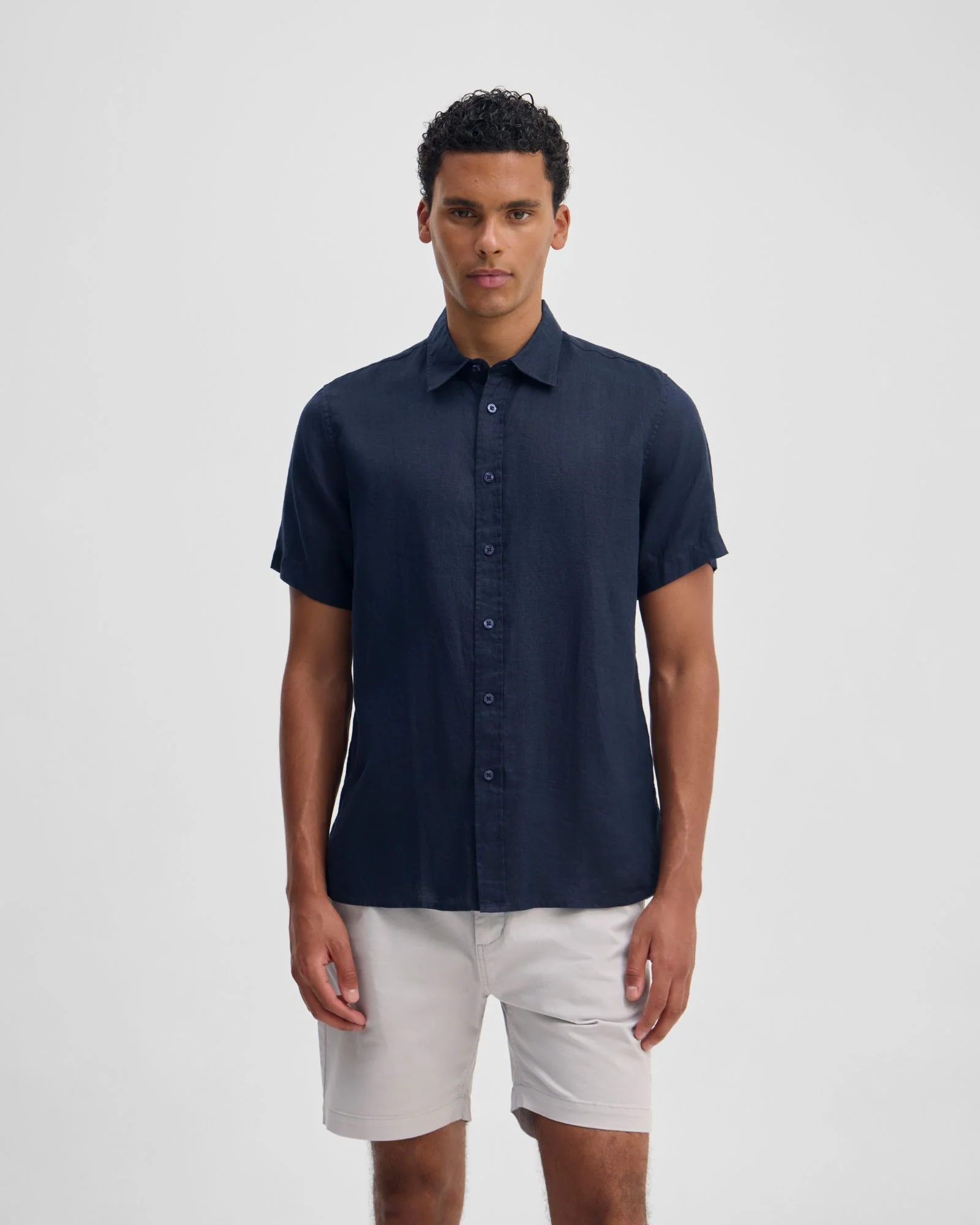 Leyton French Linen Short Sleeve Shirt - Image 6