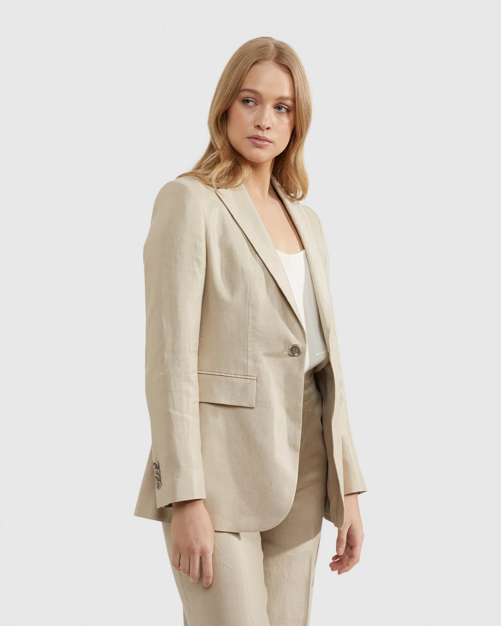 Lola Linen Twill Jacket - Image 9