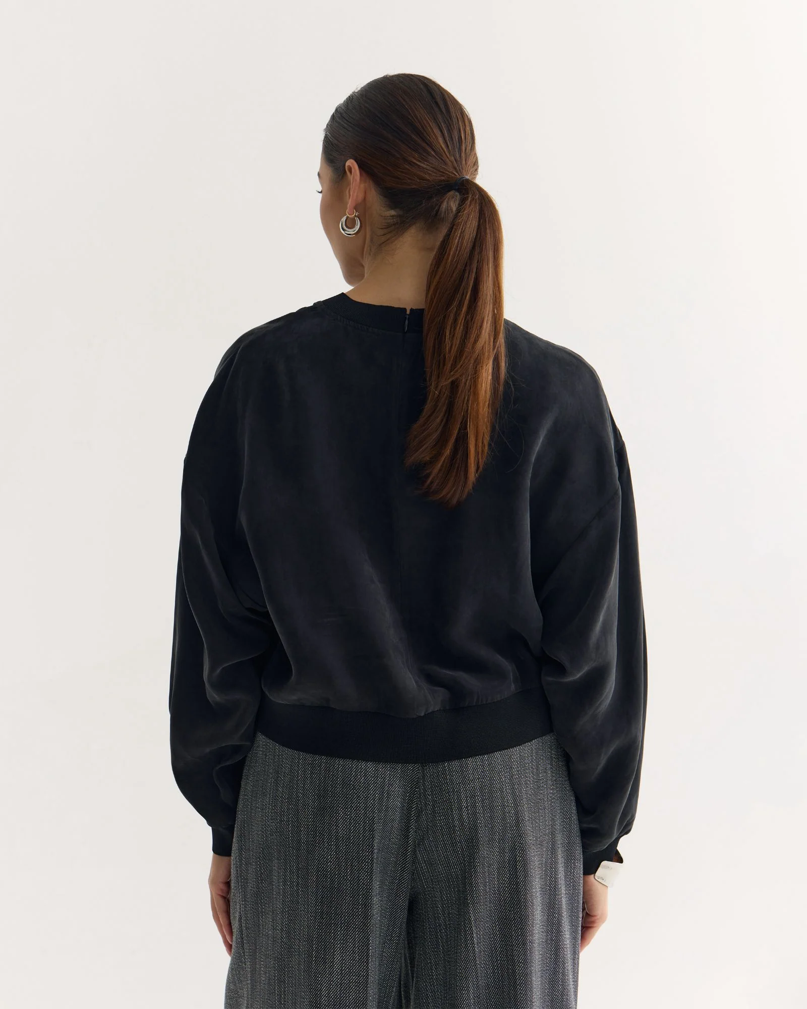 Lola Rib Collar Cupro Top - Image 3
