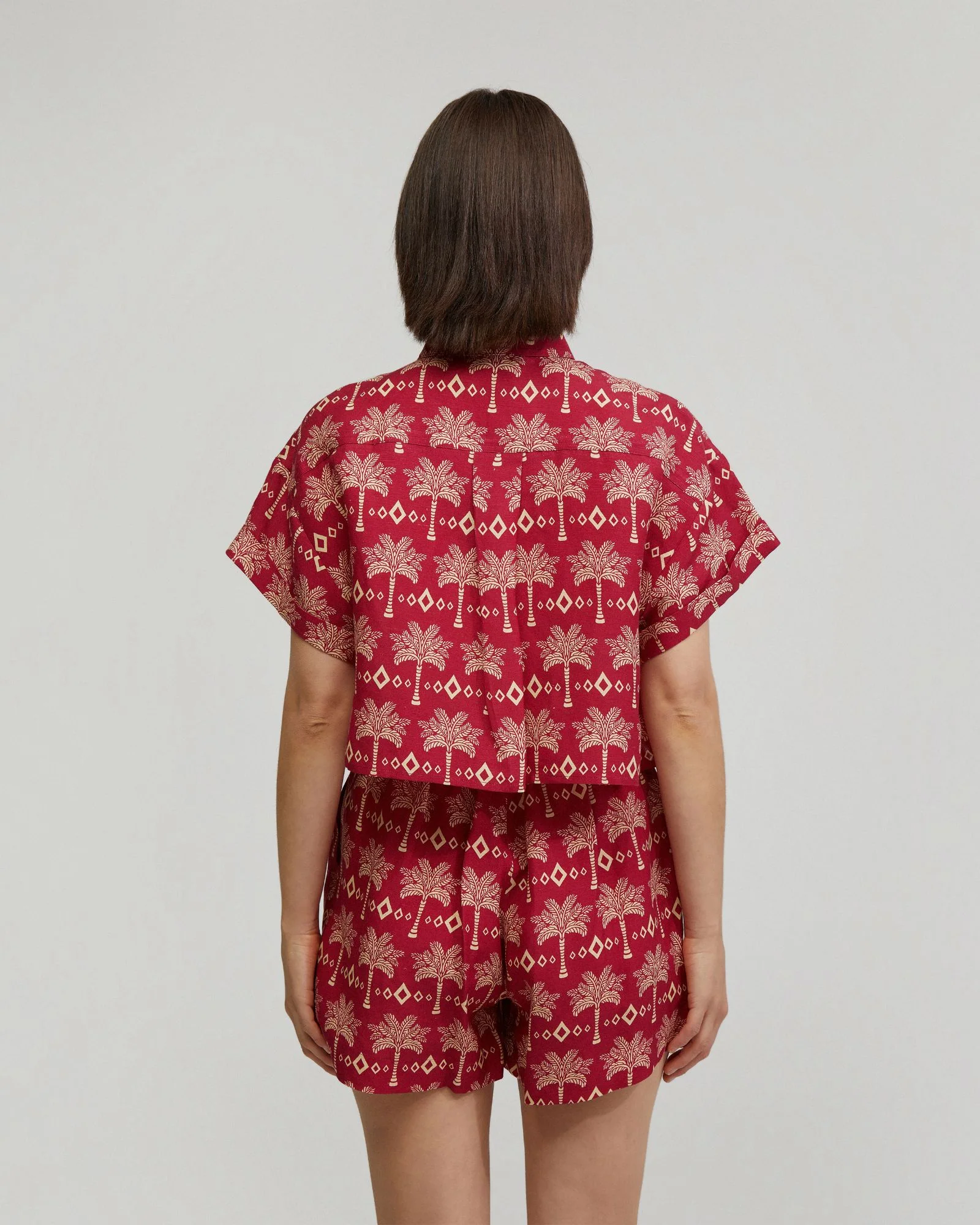 Lottie Printed Crop Shirt - Image 3