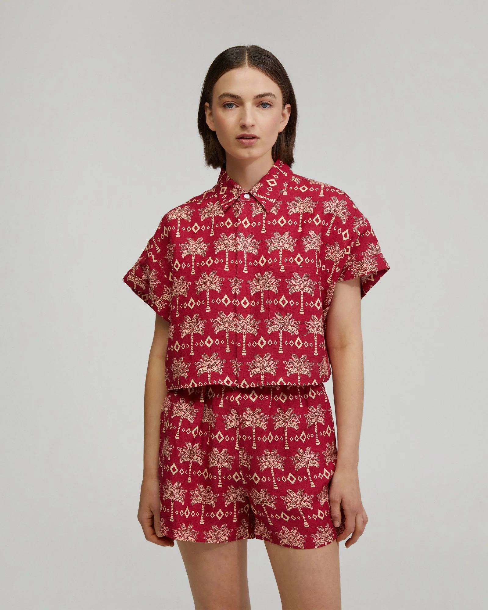 Lottie Printed Crop Shirt - Image 5