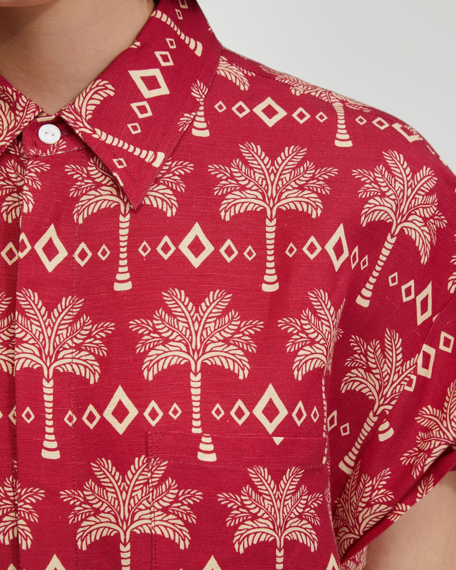 Lottie Printed Crop Shirt - Image 6