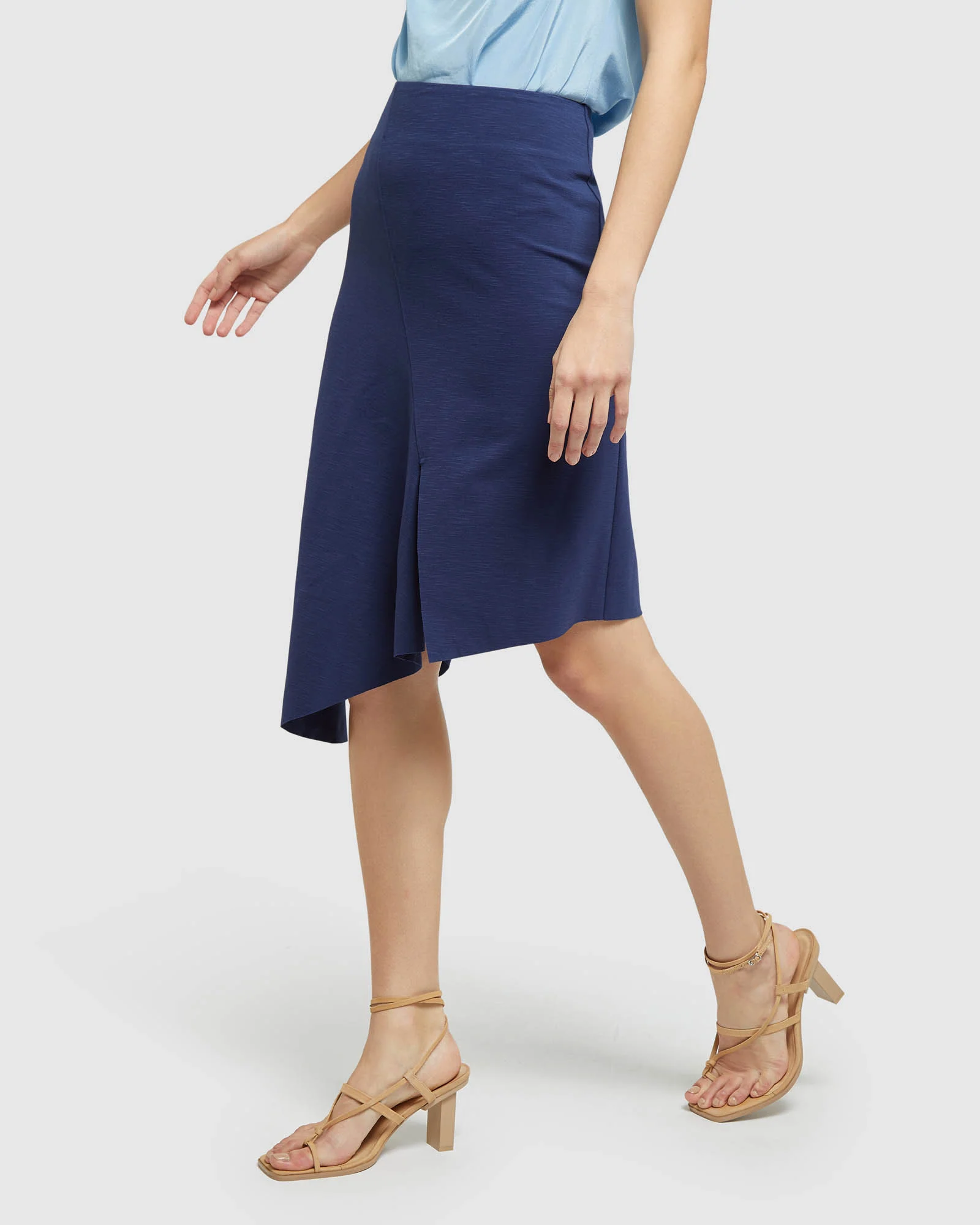 Lucy Asymetric Hem Ponti Skirt - Image 2