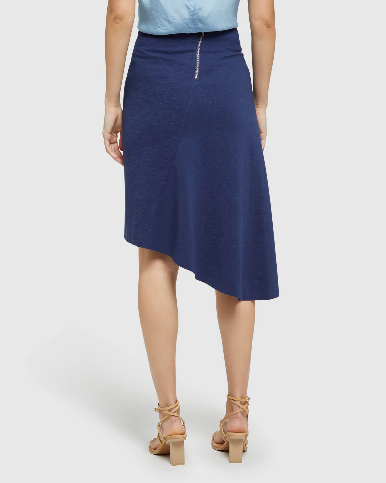 Lucy Asymetric Hem Ponti Skirt - Image 3