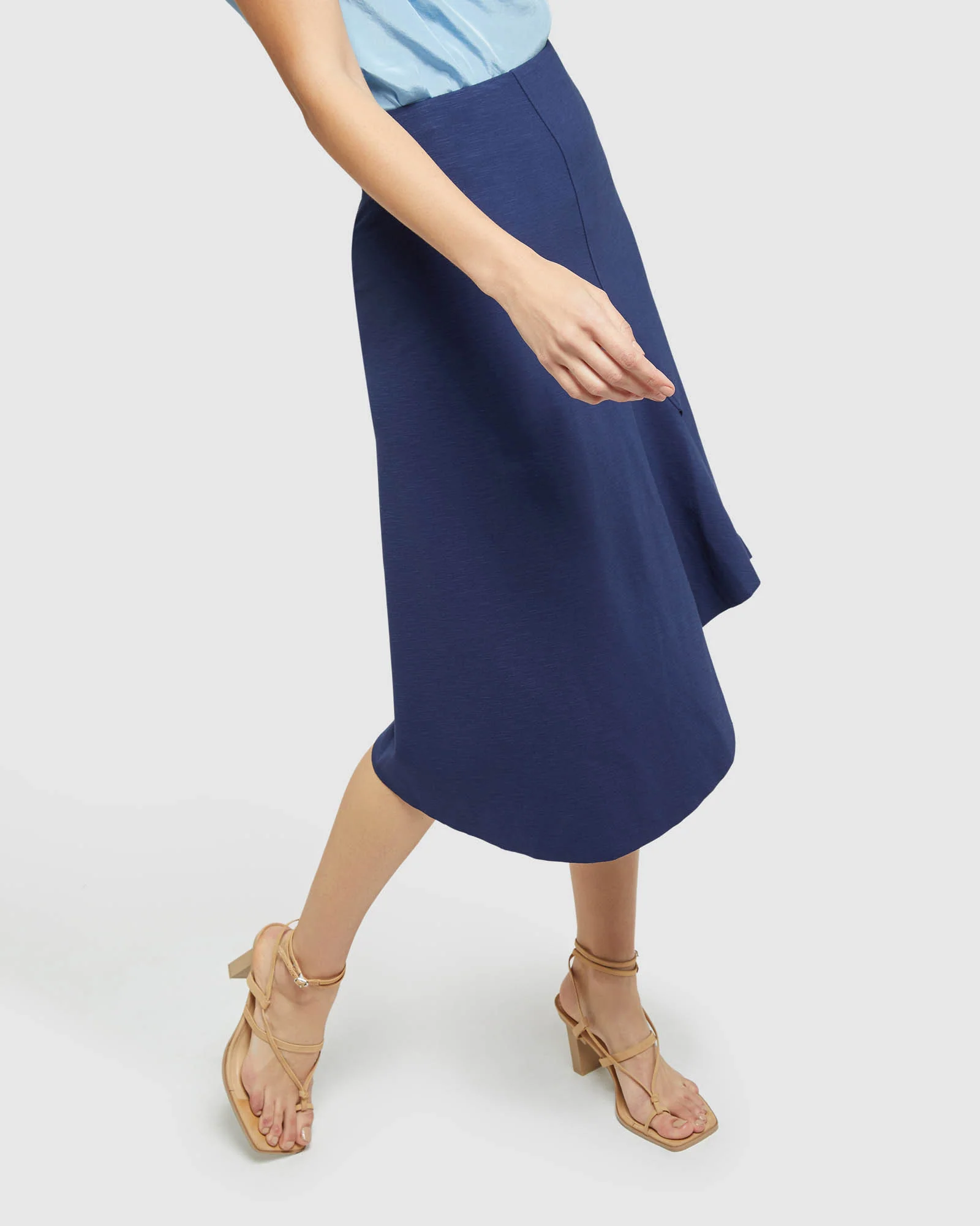 Lucy Asymetric Hem Ponti Skirt - Image 4