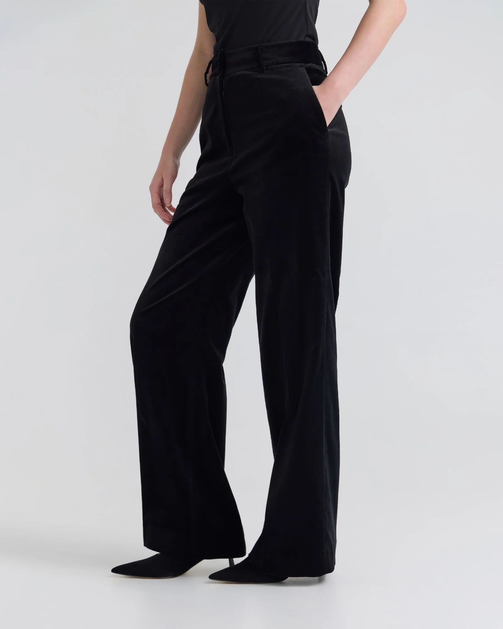 Lydia Stretch Velvet Pants - Image 2