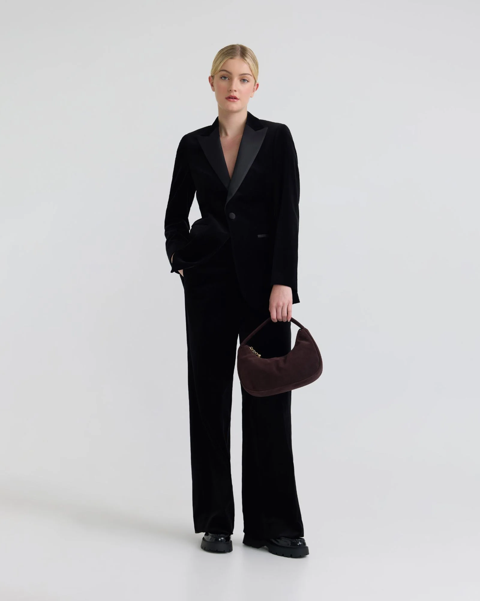 Lydia Stretch Velvet Pants - Image 5