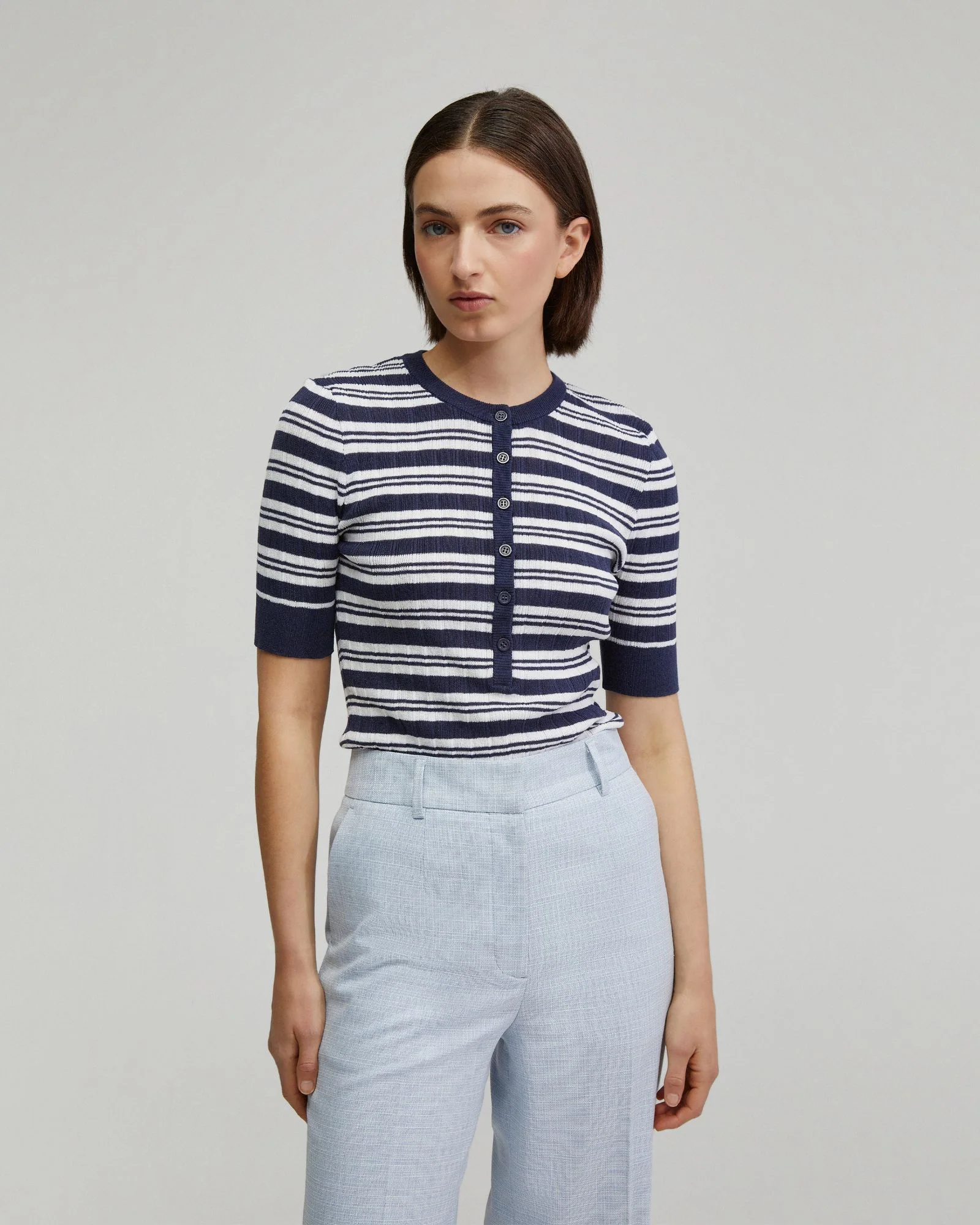 Maja Striped Button Knit - Image 5