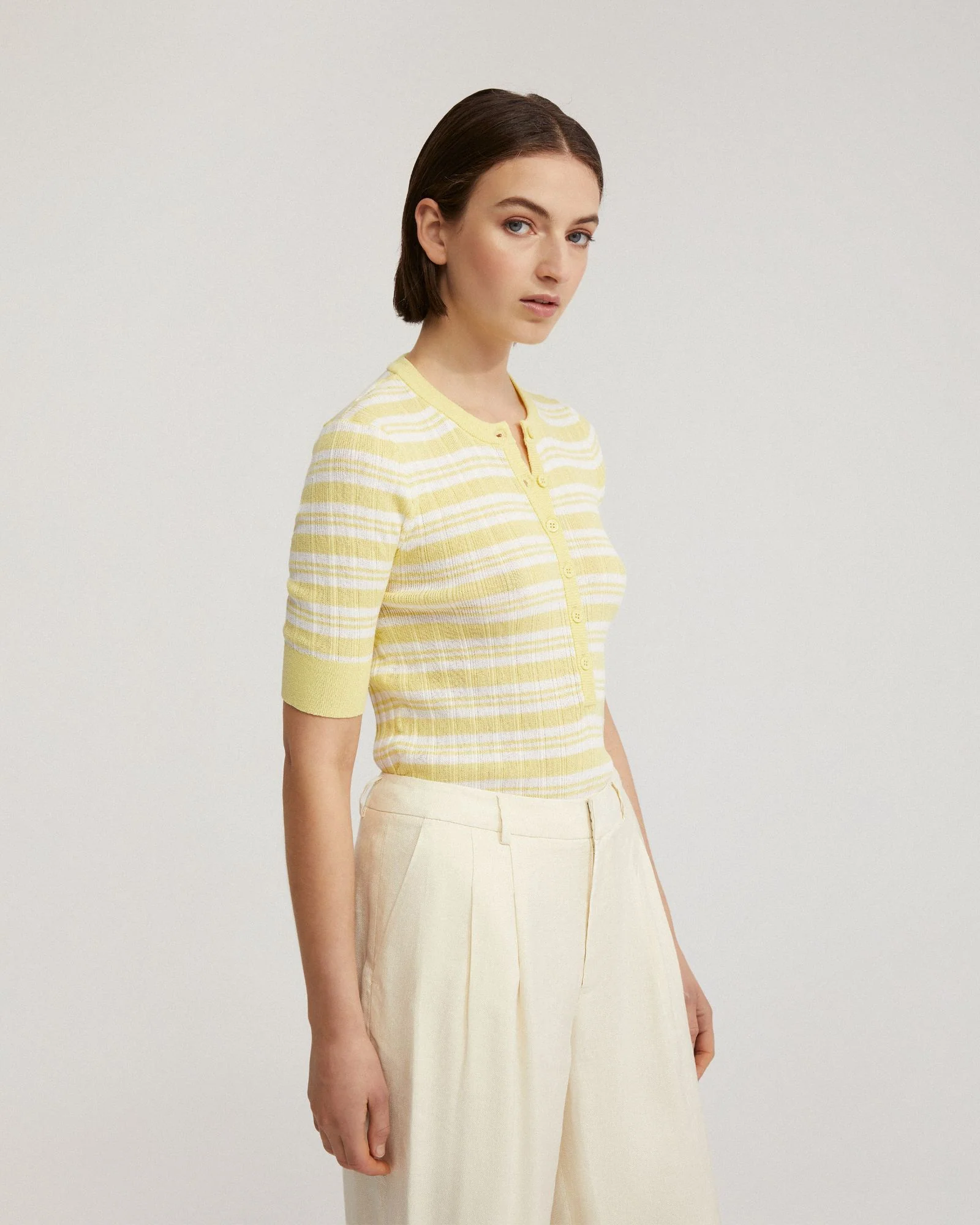 Maja Striped Button Knit - Image 8