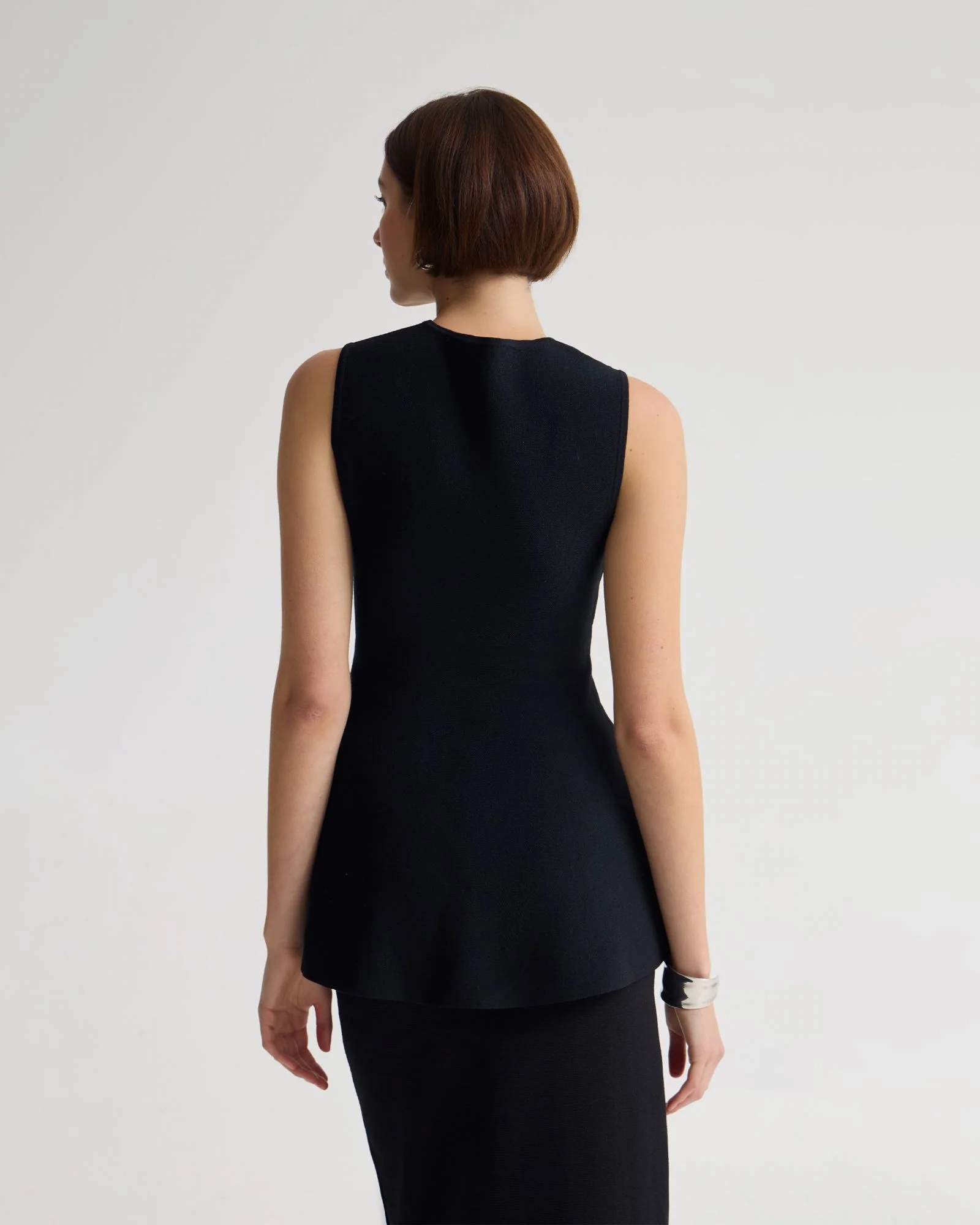 Margot Knitted Peplum Top - Image 9