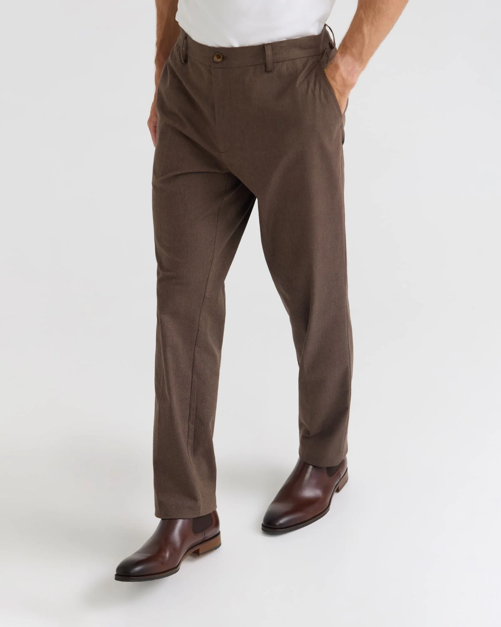 Marlo Herringbone Cotton Trousers - Image 11