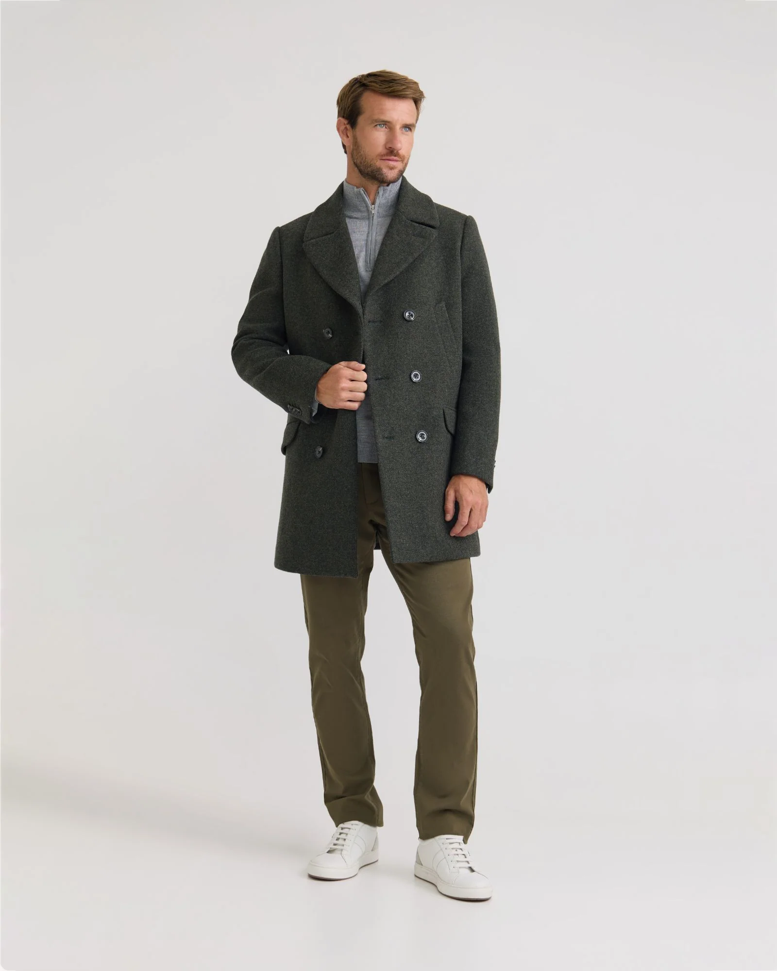 Mason Herringbone Wool Coat