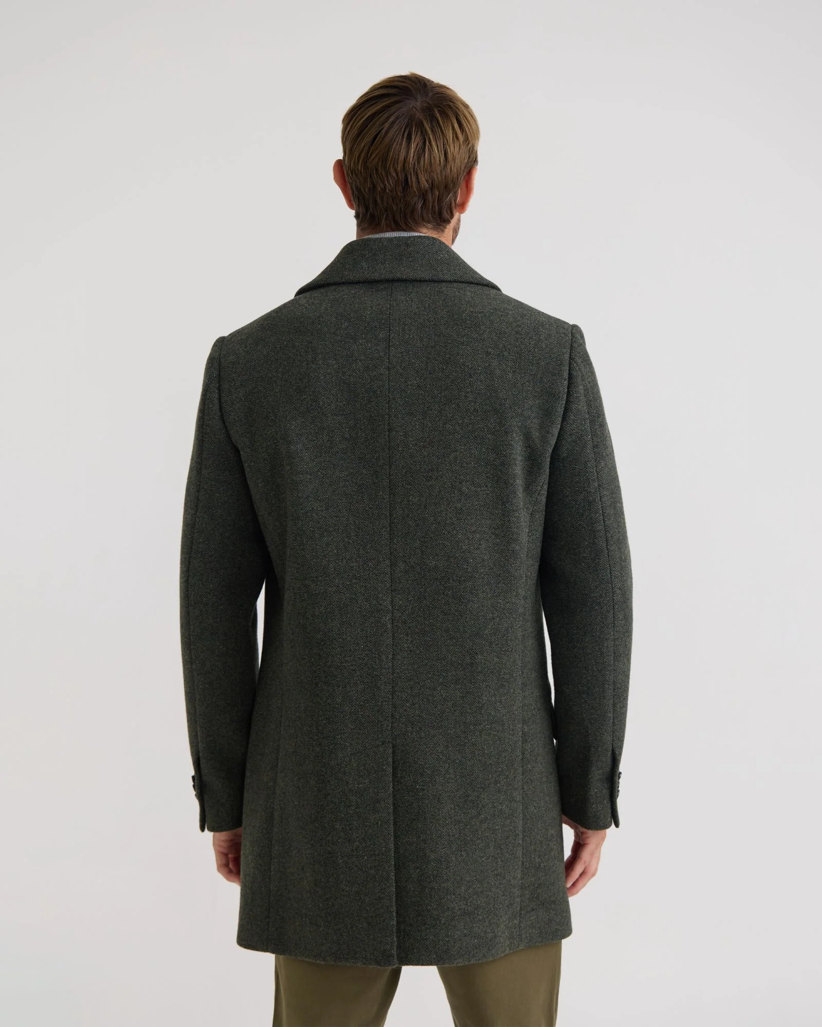 Mason Herringbone Wool Coat - Image 3