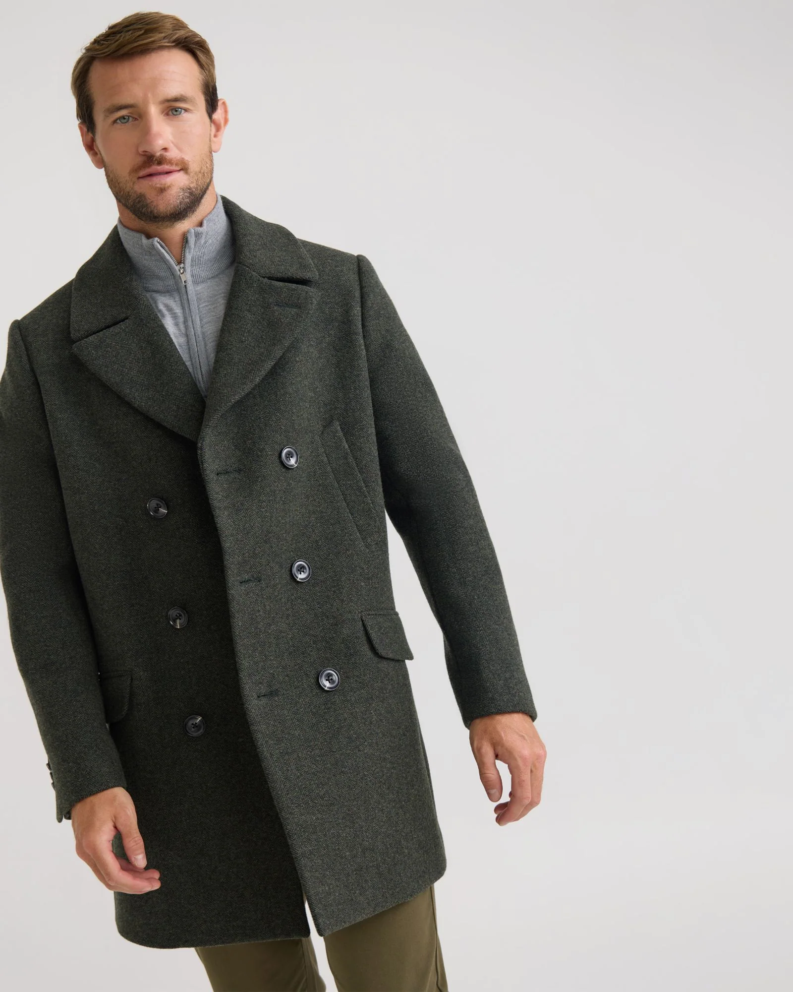 Mason Herringbone Wool Coat - Image 4