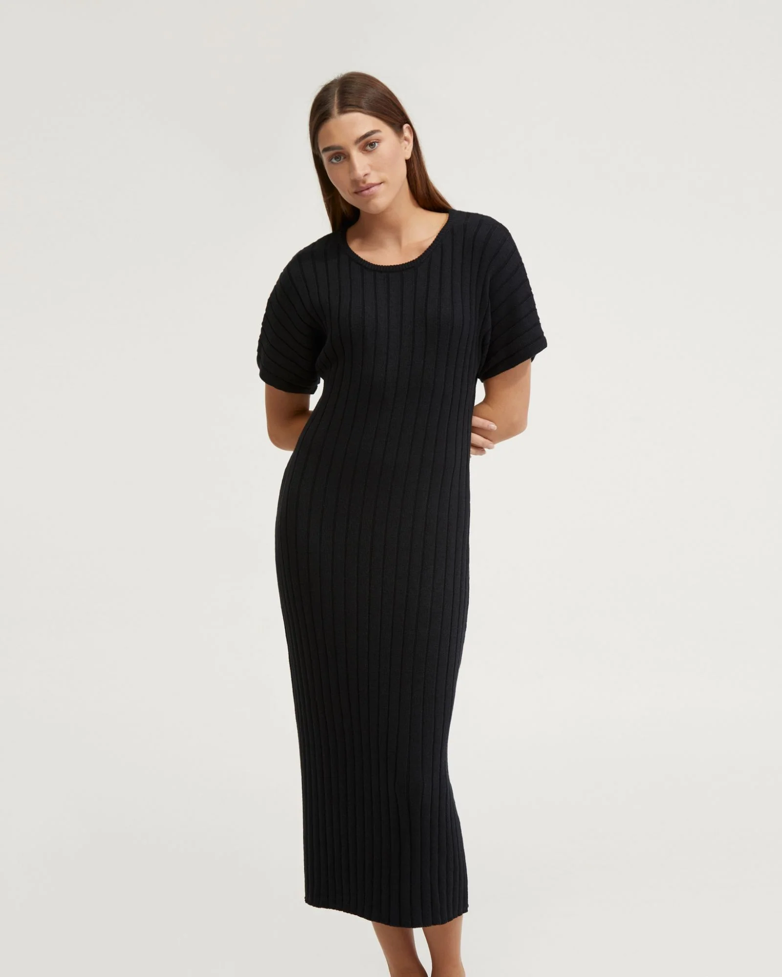 Maya Rib Short Sleeve Dress - Image 17