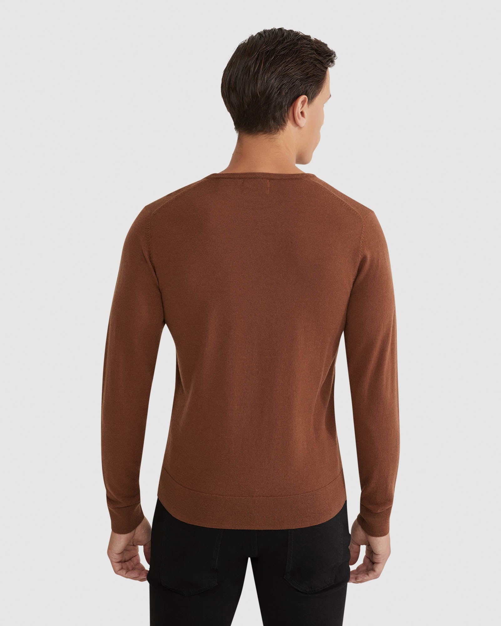 Merino Crew Neck Knitted Pullover - Image 16