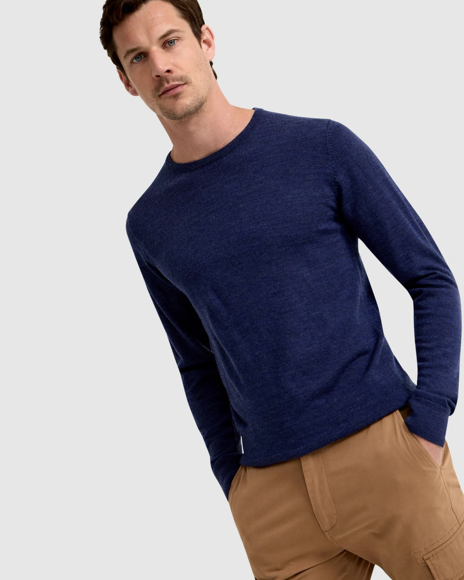 Merino Crew Neck Knitted Pullover - Image 4