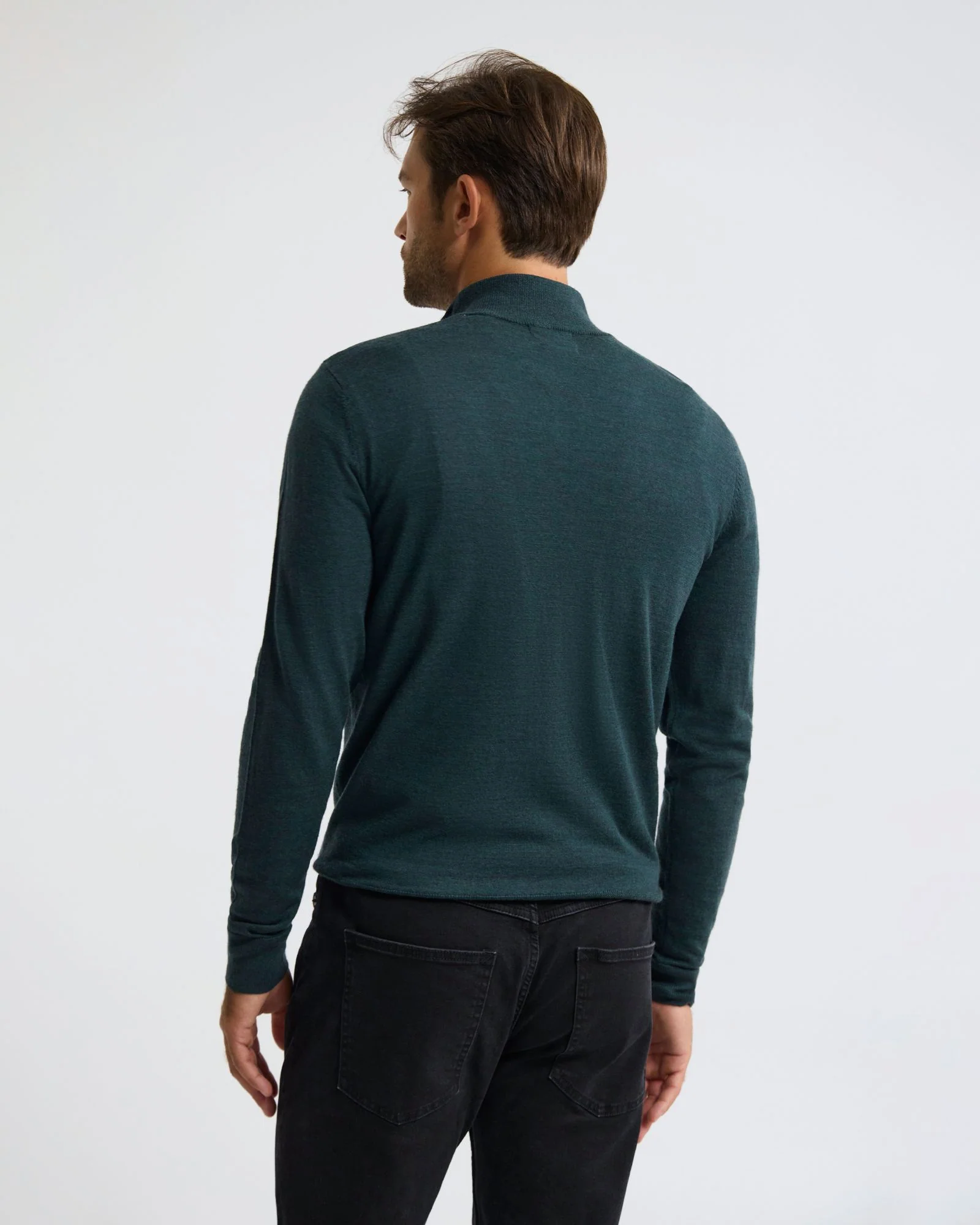 Merino Zip-Neck Wool Pullover - Image 11