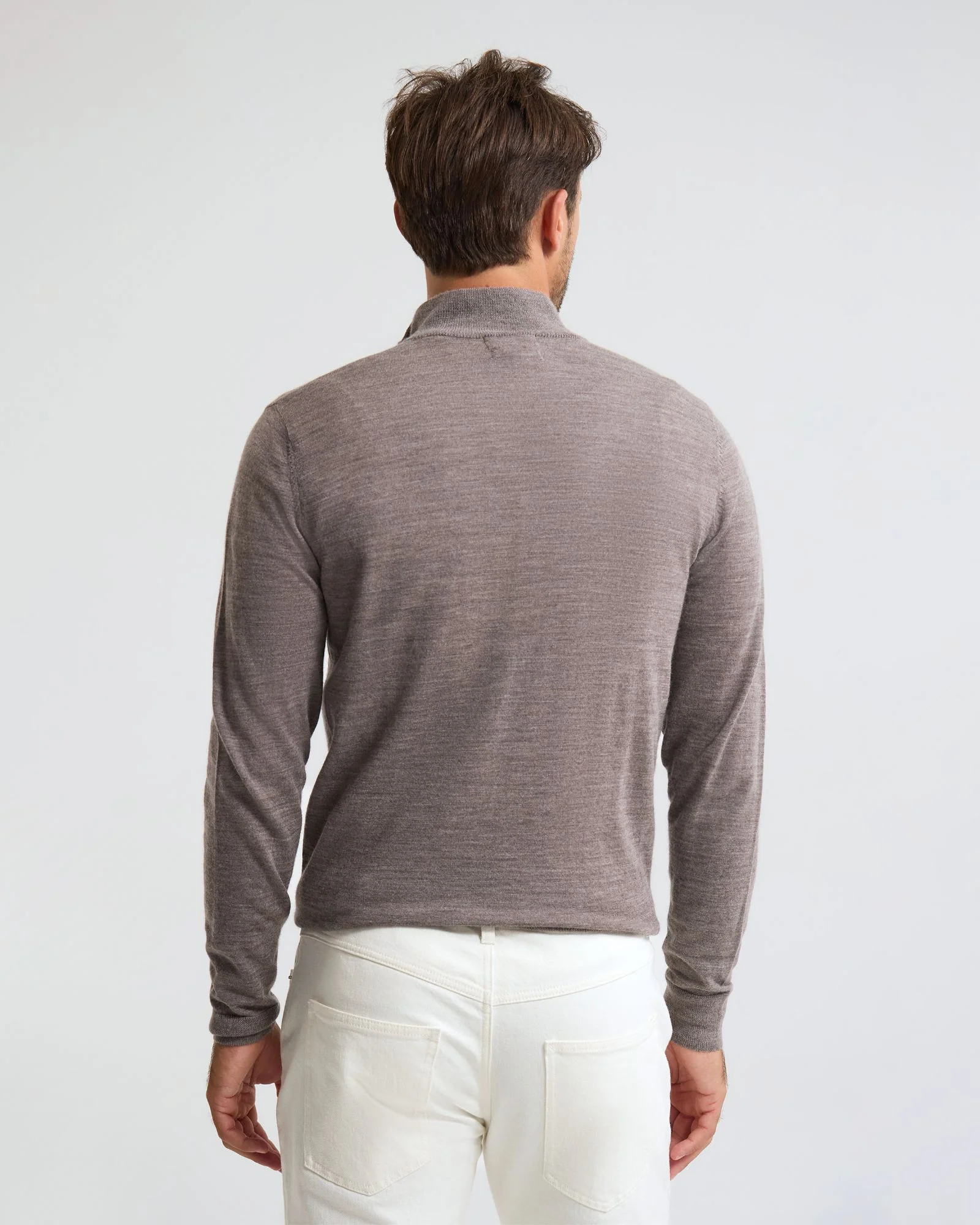 Merino Zip-Neck Wool Pullover - Image 25