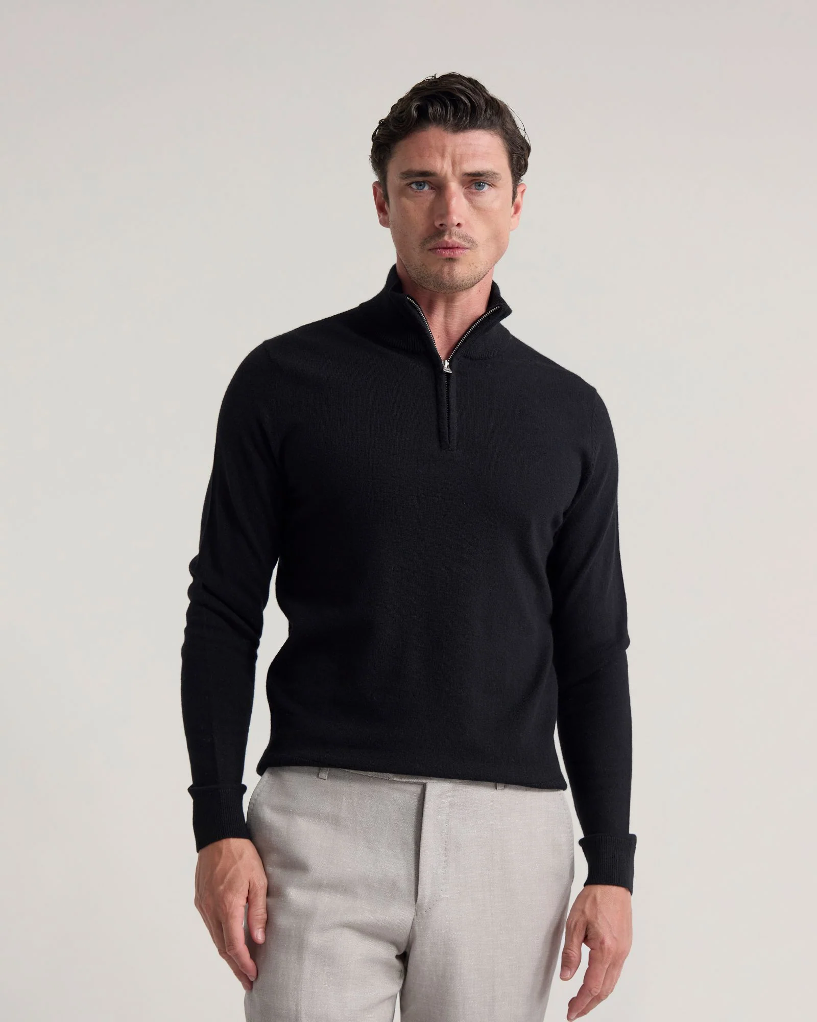 Merino Zip-Neck Wool Pullover - Image 42