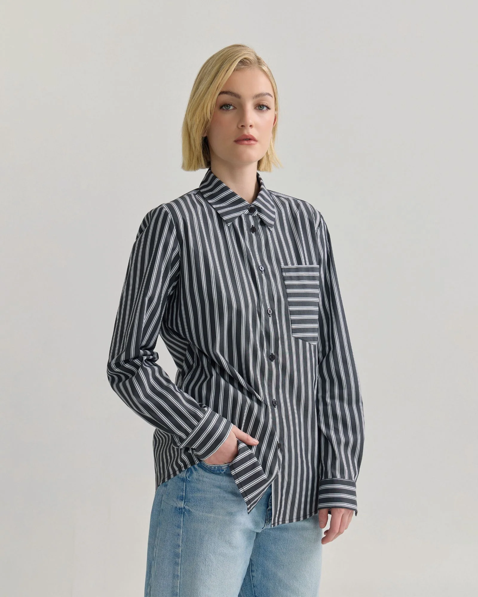 Mia Stretch Cotton Shirt - Image 9