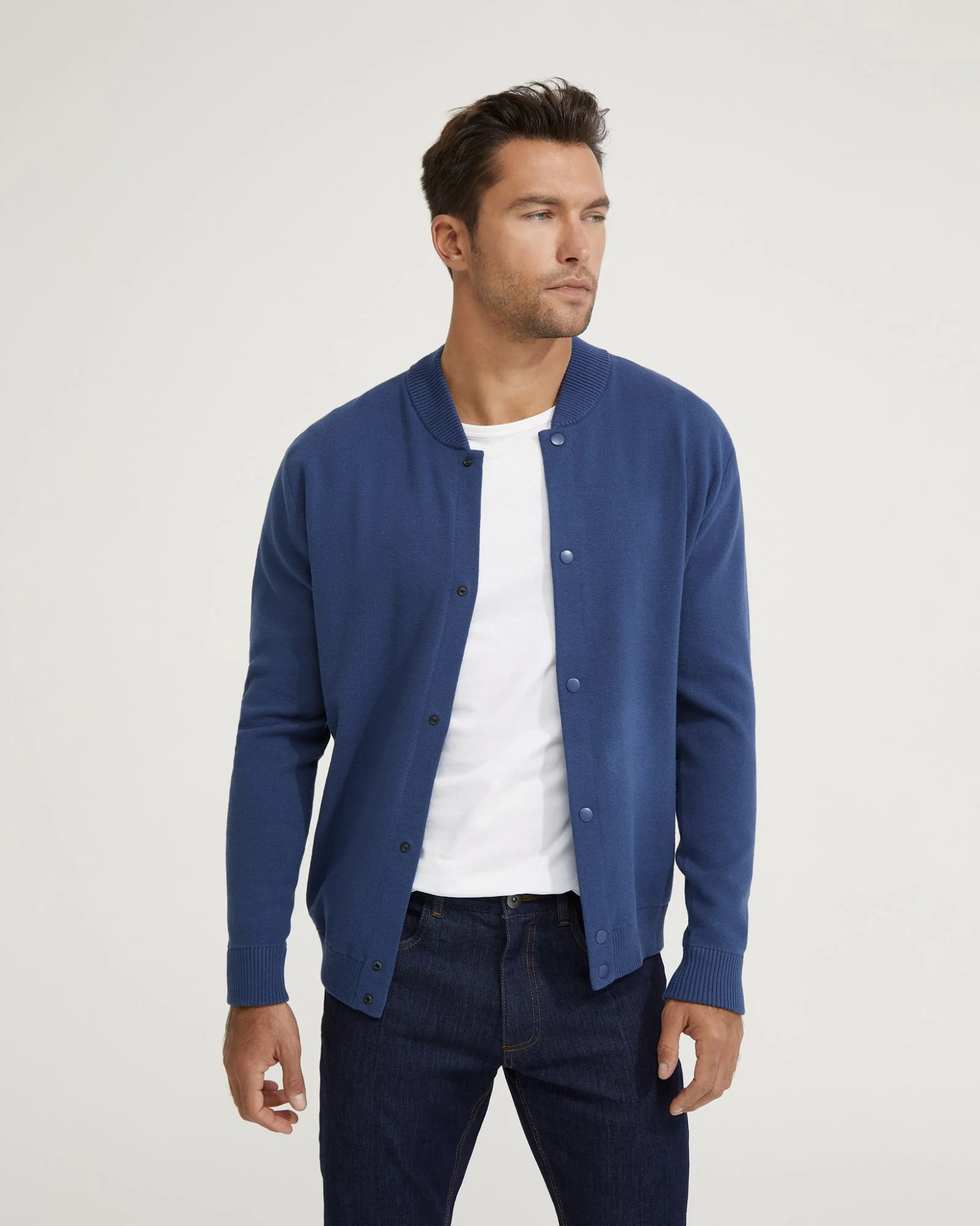 Miles Knitted Bomber Jacket - Image 5