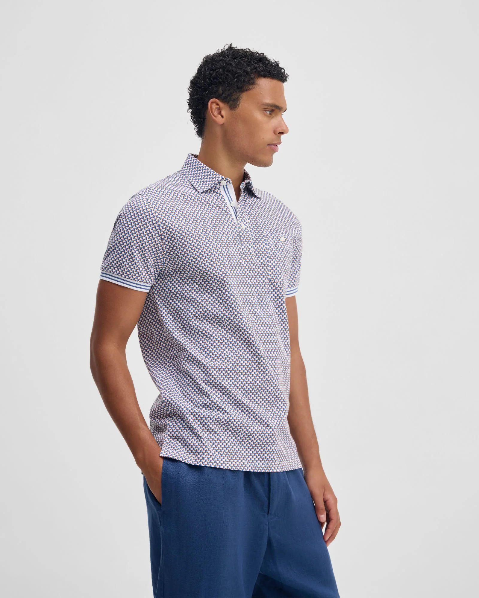 Milo Print Jersey Polo With Pocket - Image 3