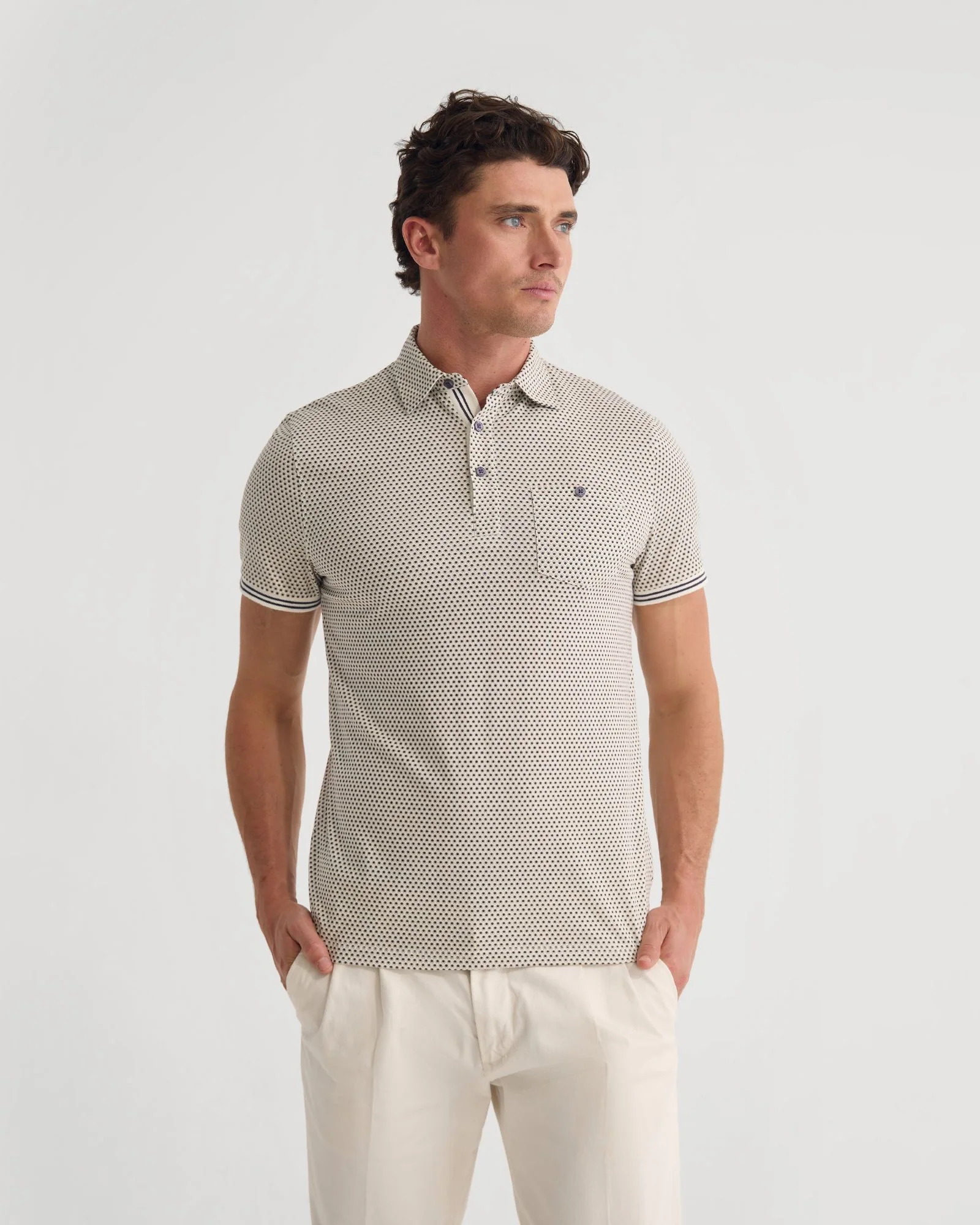 Milo Printed Jersey Polo With Pocket - Image 11