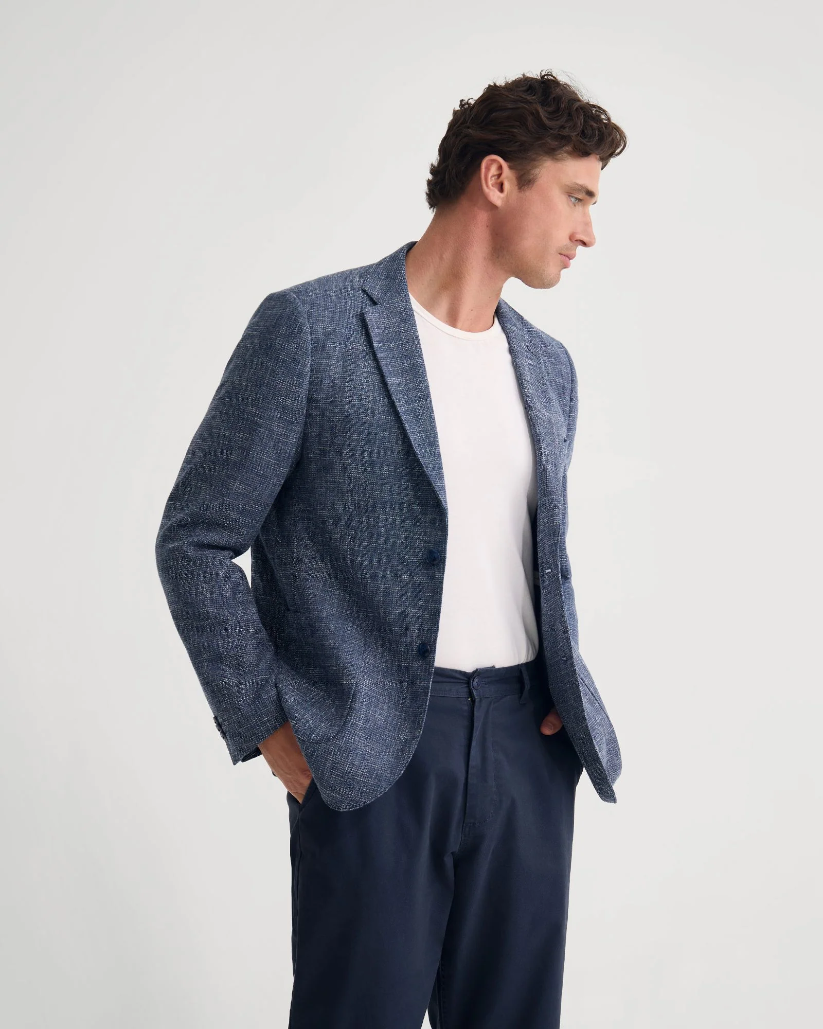 Milton Linen Blazer - Image 3