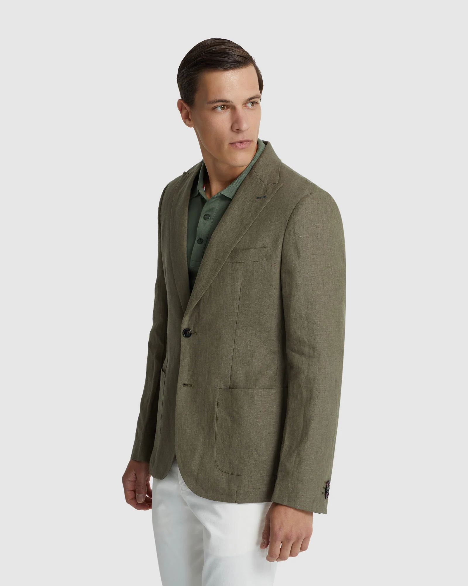 Milton Linen Blazer With Peak Lapel - Image 10